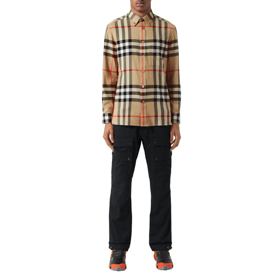 체크 코튼 플란넬 셔츠