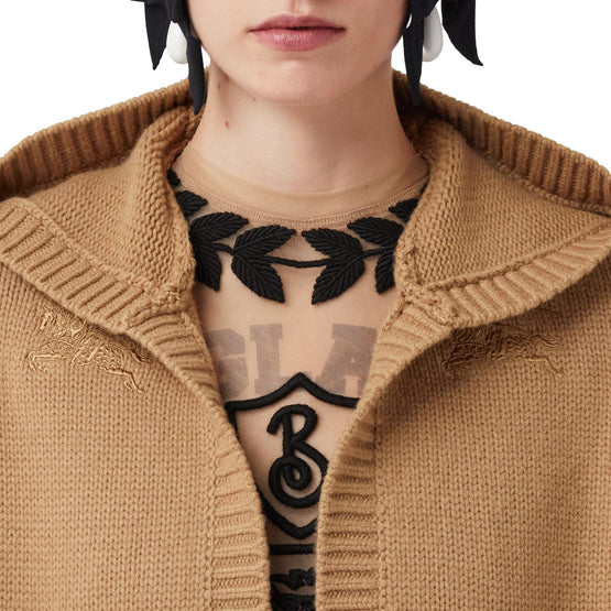 엠브로이더리 EKD 울 캐시미어 후드 케이프