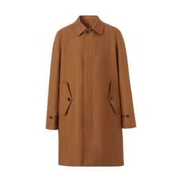 엠브로이더리 오크 리프 크레스트 코튼 개버딘 카 코트