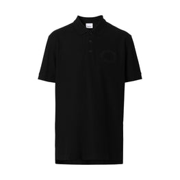 엠브로이더리 오크 리프 크레스트 코튼 피케 폴로셔츠