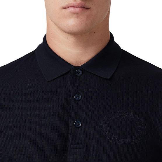 엠브로이더리 오크 리프 크레스트 코튼 피케 폴로셔츠