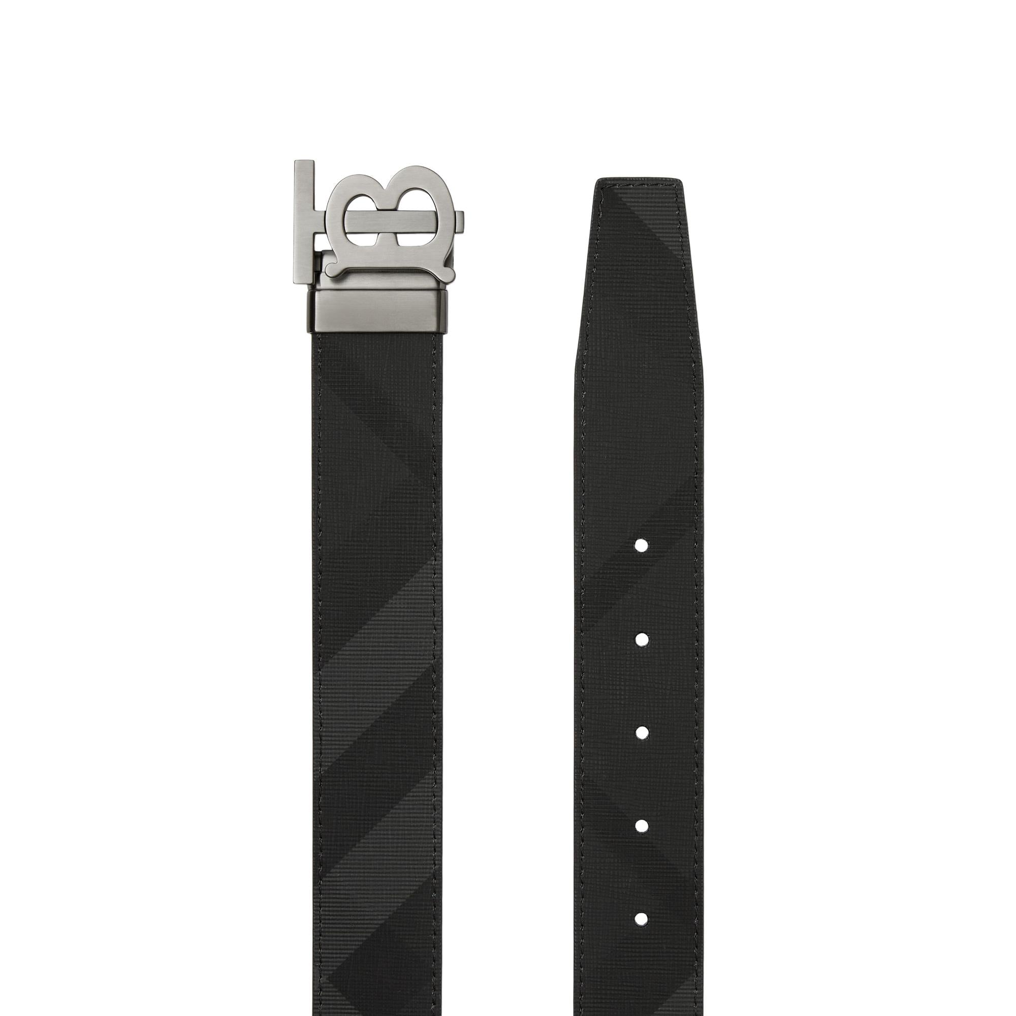 체크 레더 리버시블 TB 벨트