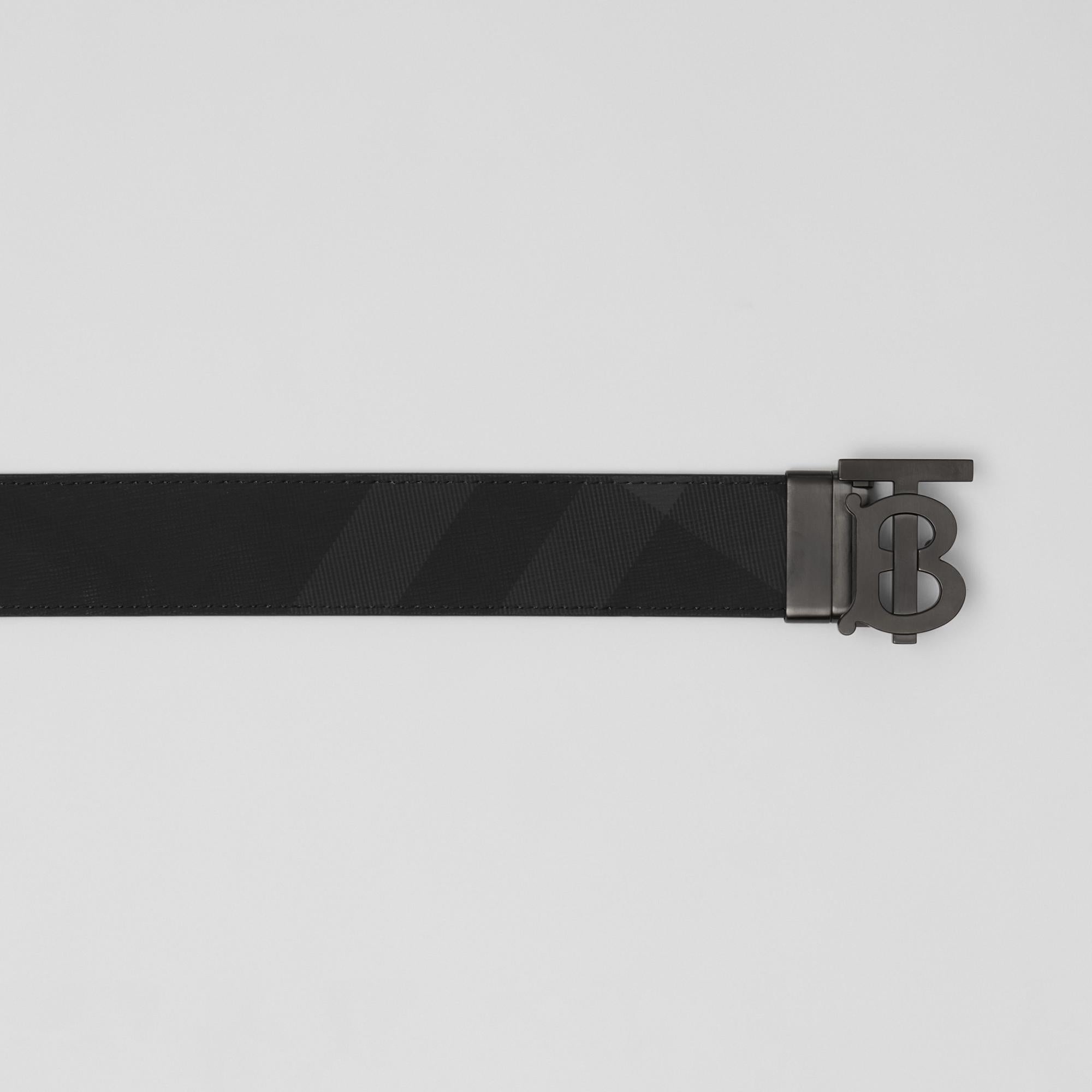 체크 레더 리버시블 TB 벨트