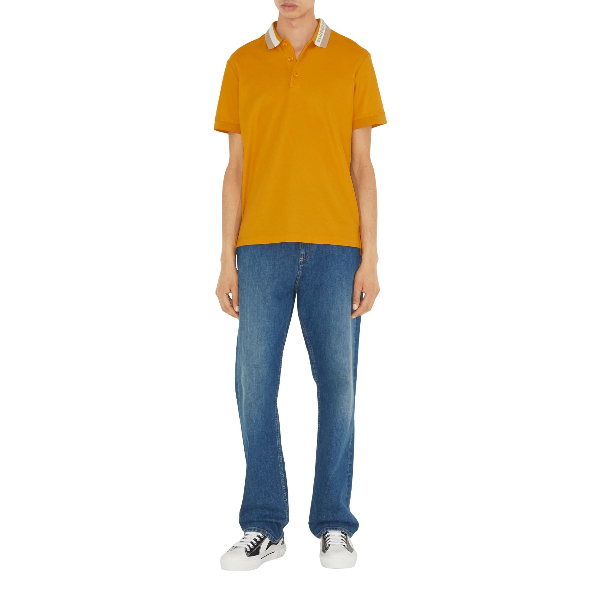 로고 디테일 코튼 피케 폴로셔츠