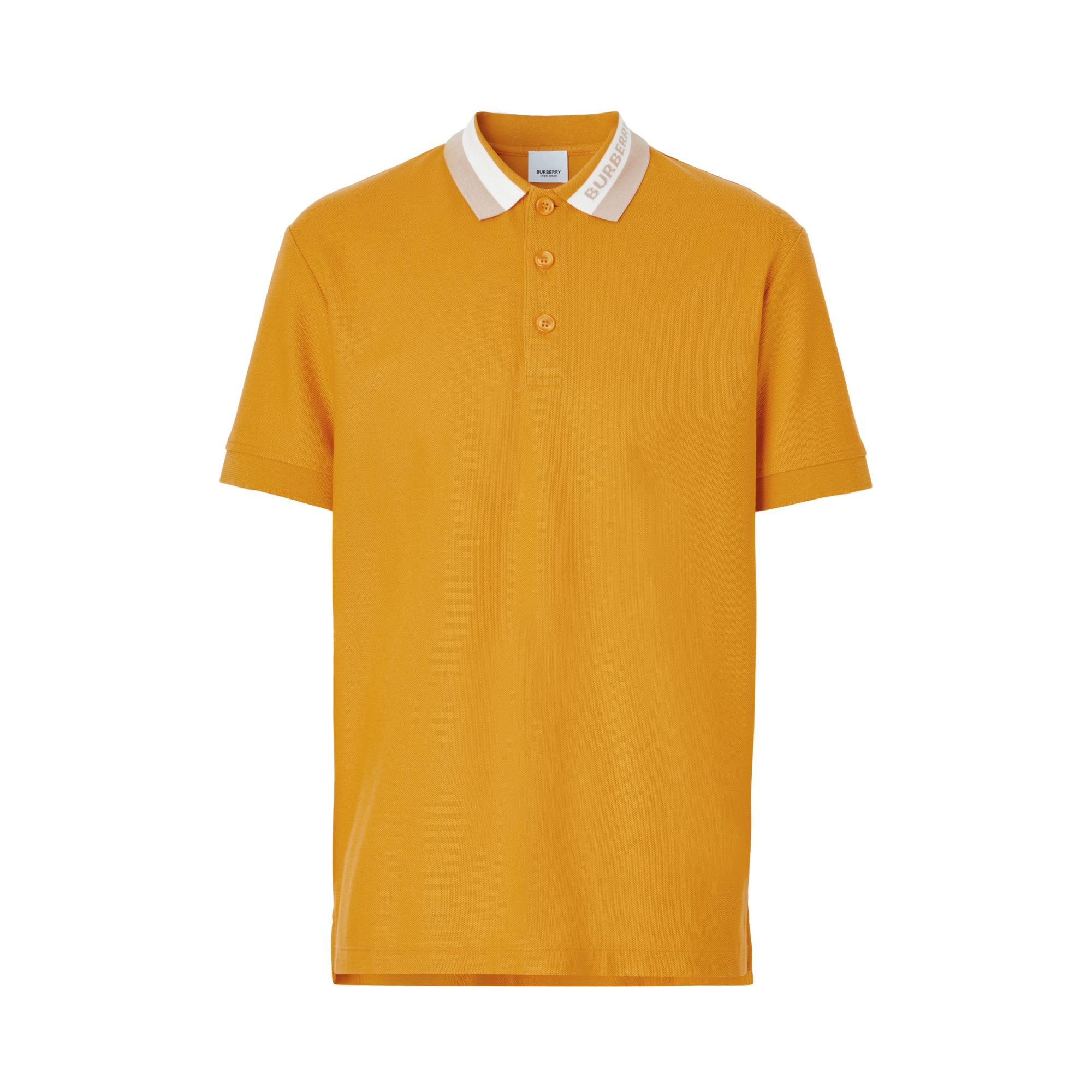 로고 디테일 코튼 피케 폴로셔츠