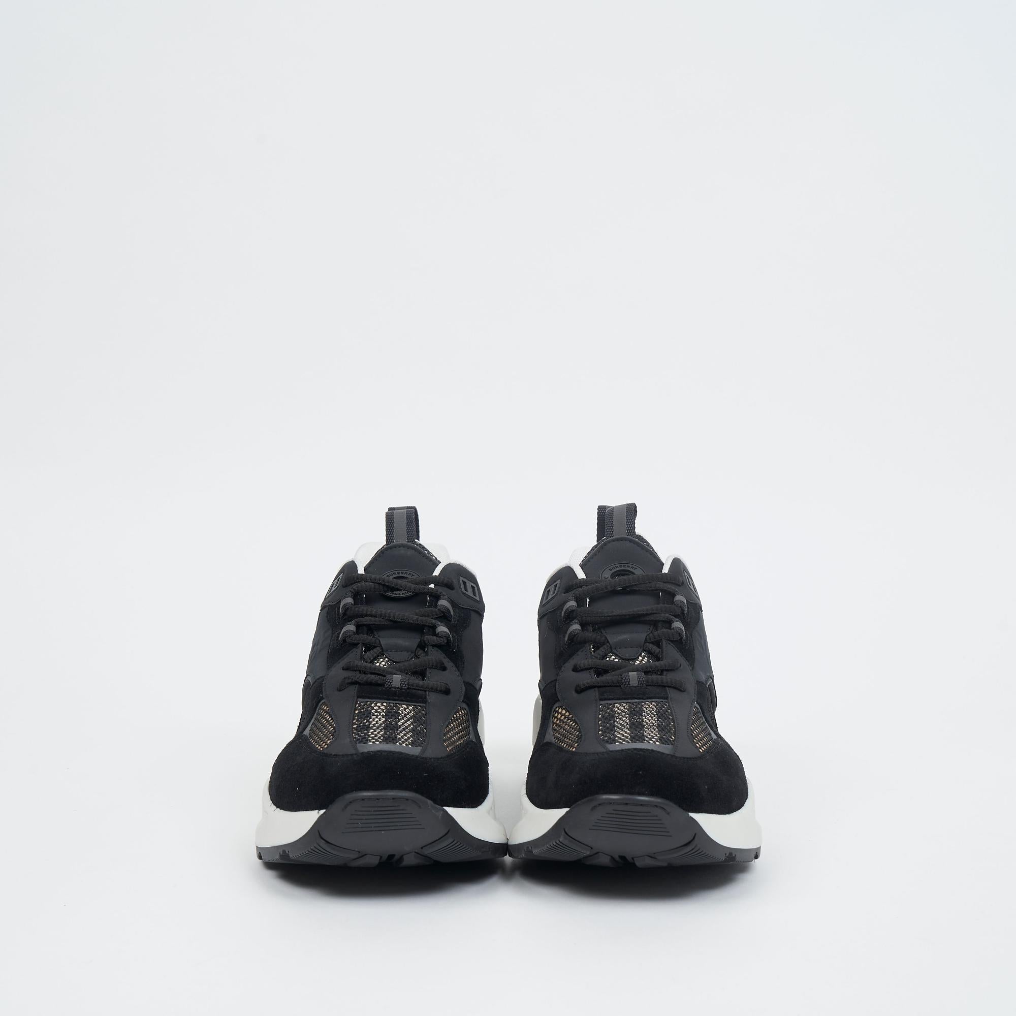 레더 스웨이드 메시 스니커즈