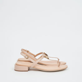 모노그램 모티프 레더 샌들