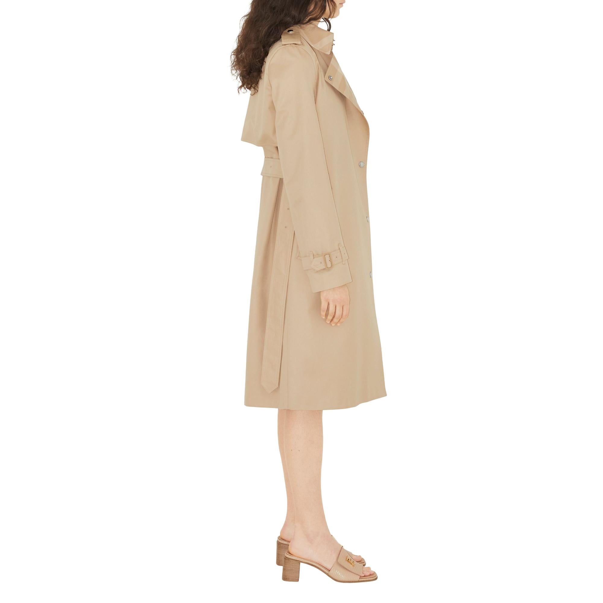 롱 체크 칼라 트렌치코트