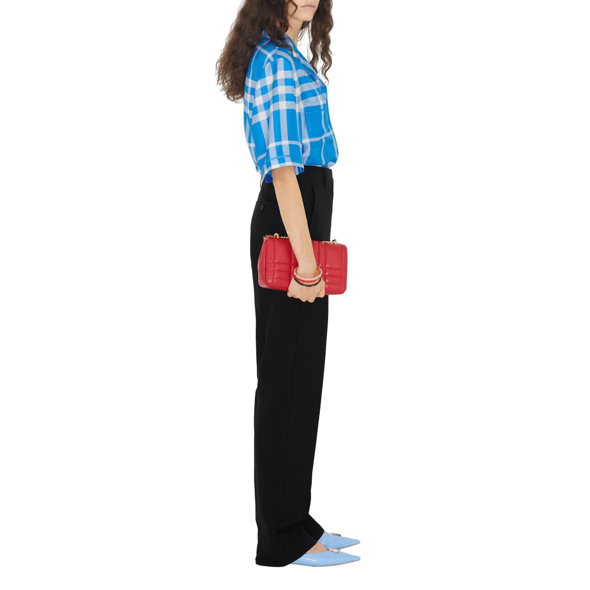 이그재저레이트 체크 실크 파자마 셔츠