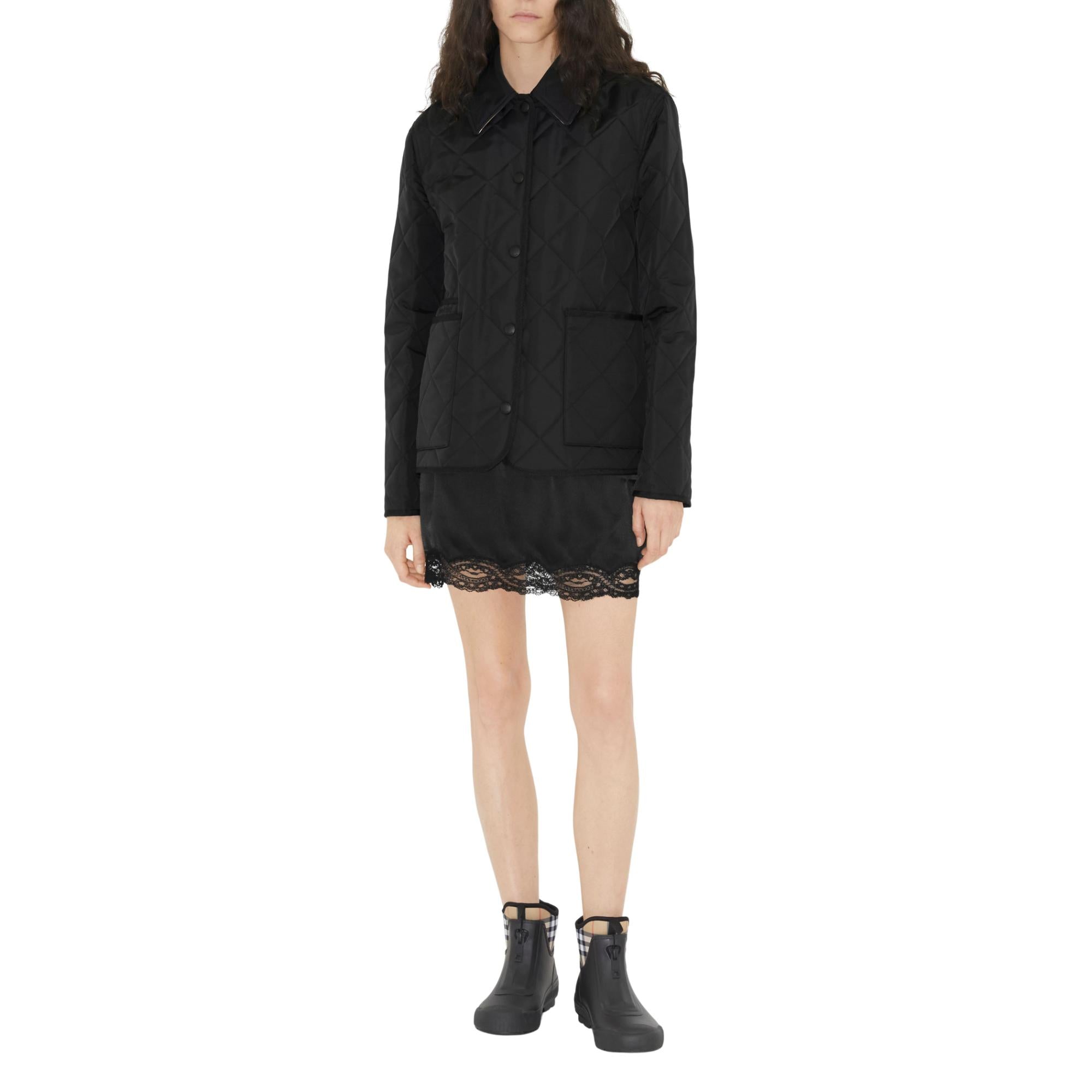 퀼팅 나일론 반 재킷