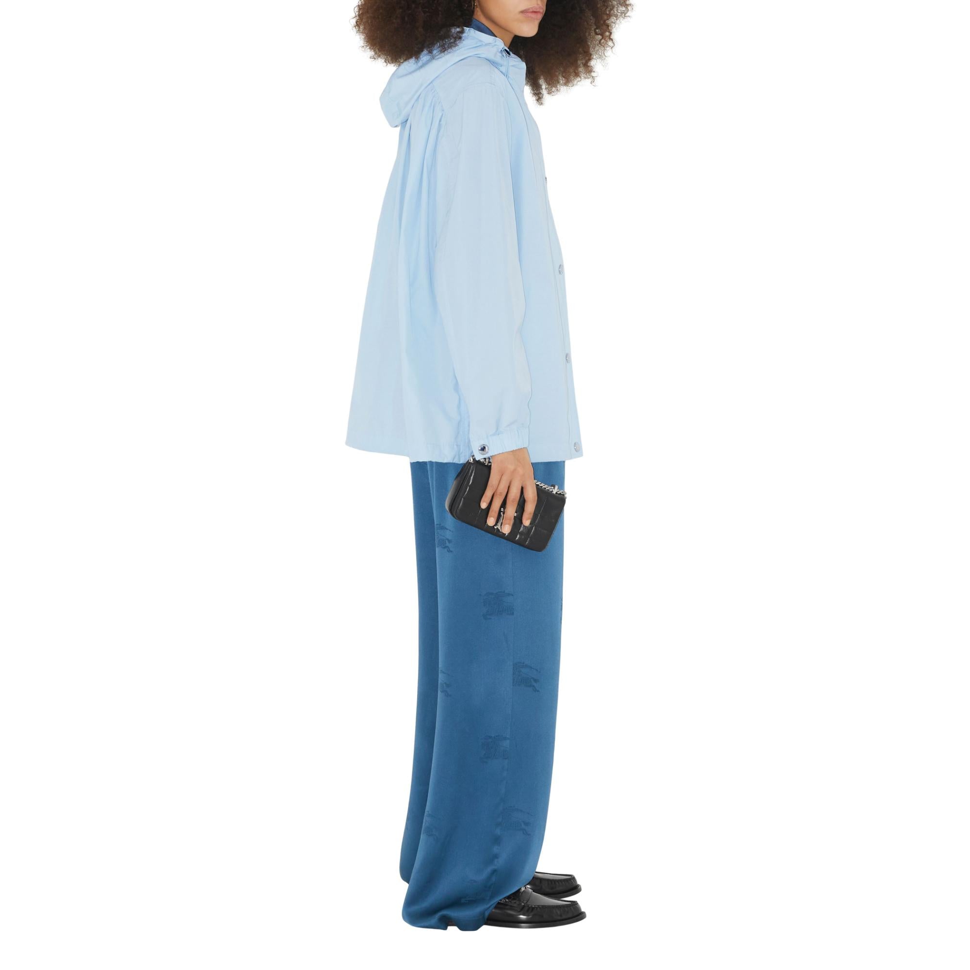 로고 프린트 코튼 블렌드 후드 재킷