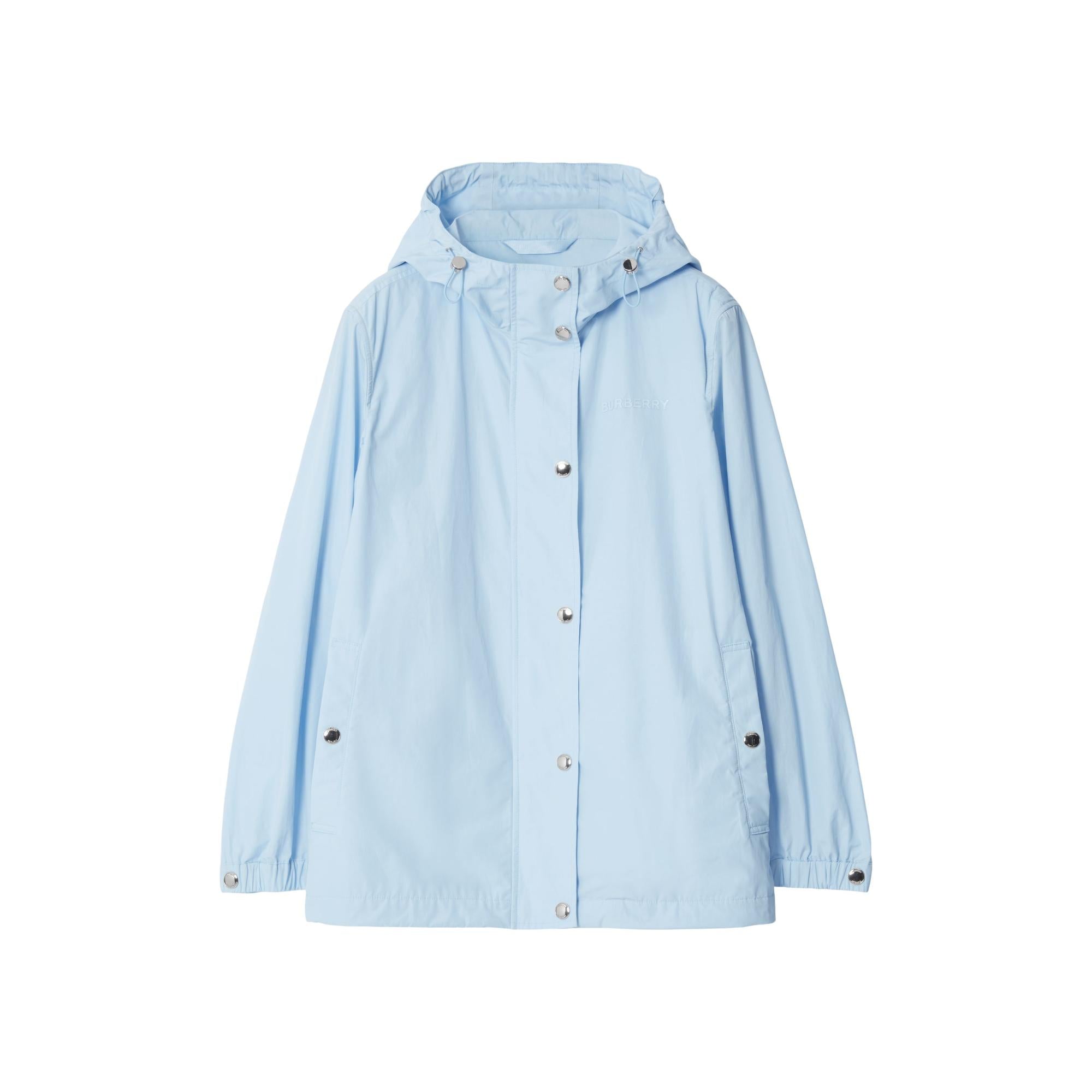 로고 프린트 코튼 블렌드 후드 재킷