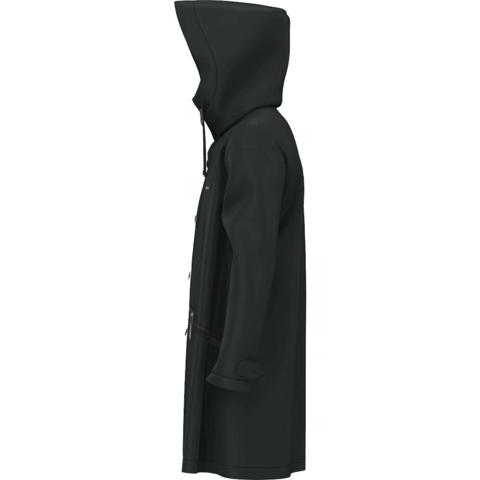 로고 디테일 오버사이즈 후드 파카