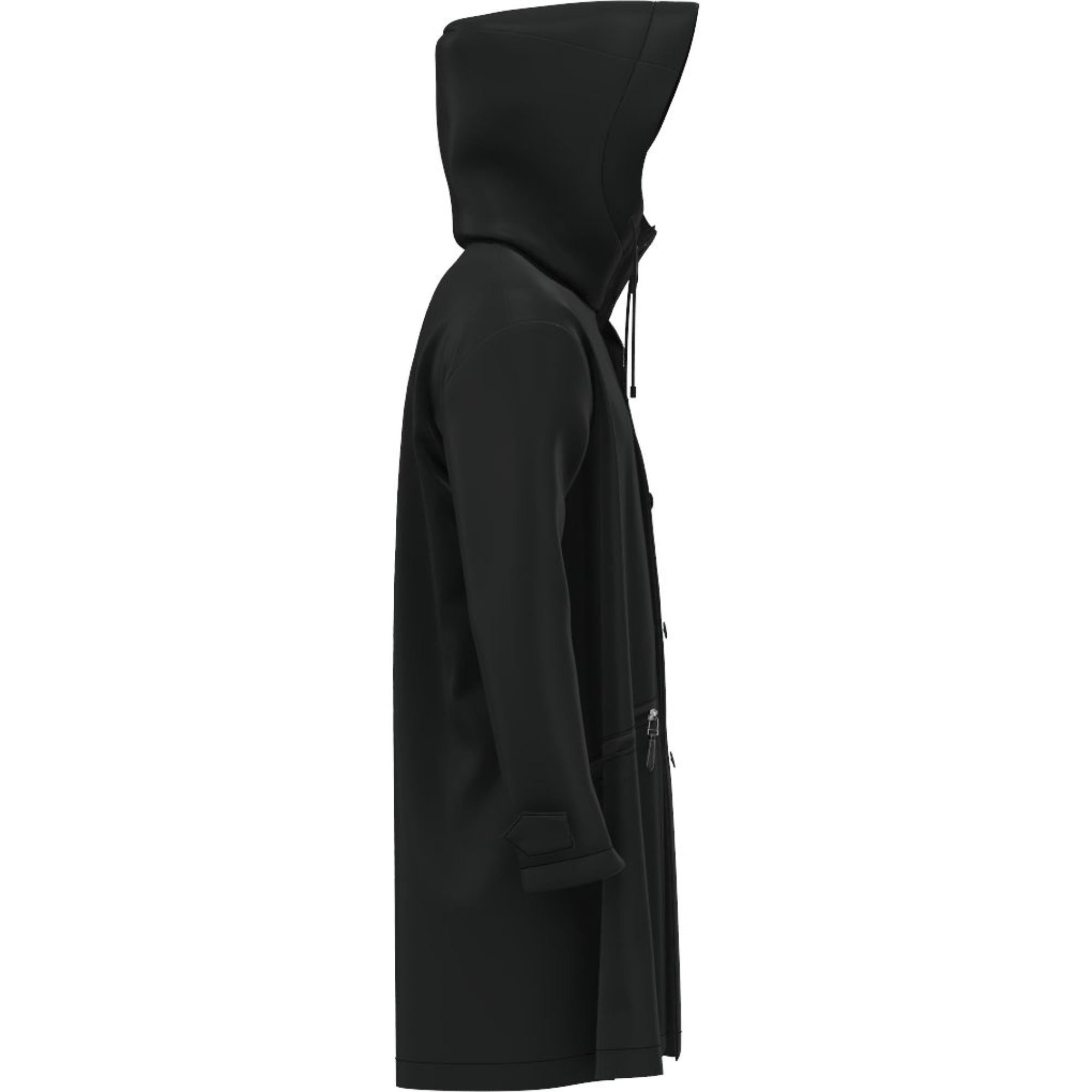 로고 디테일 오버사이즈 후드 파카