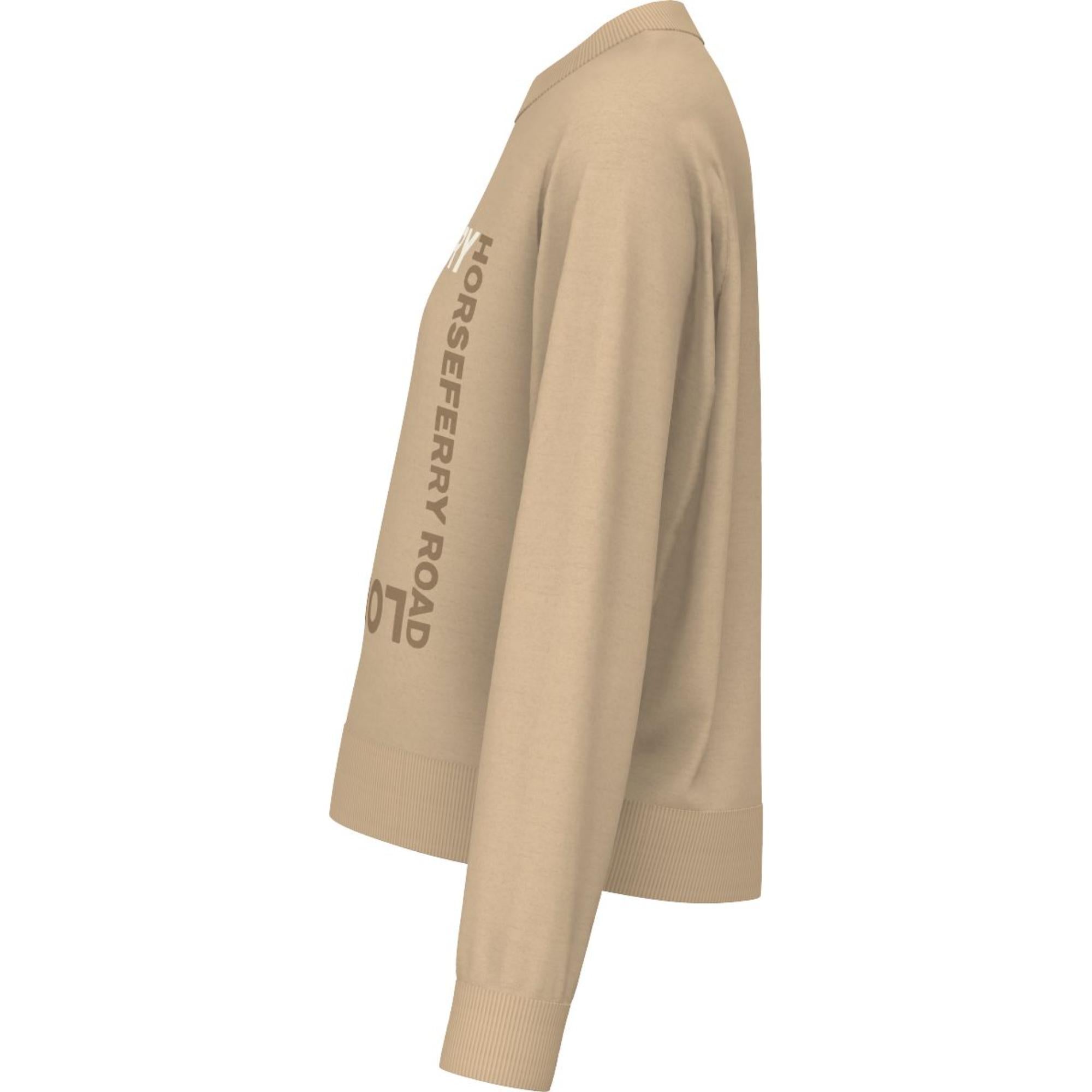 호스페리 스퀘어 울 블렌드 자카드 스웨터