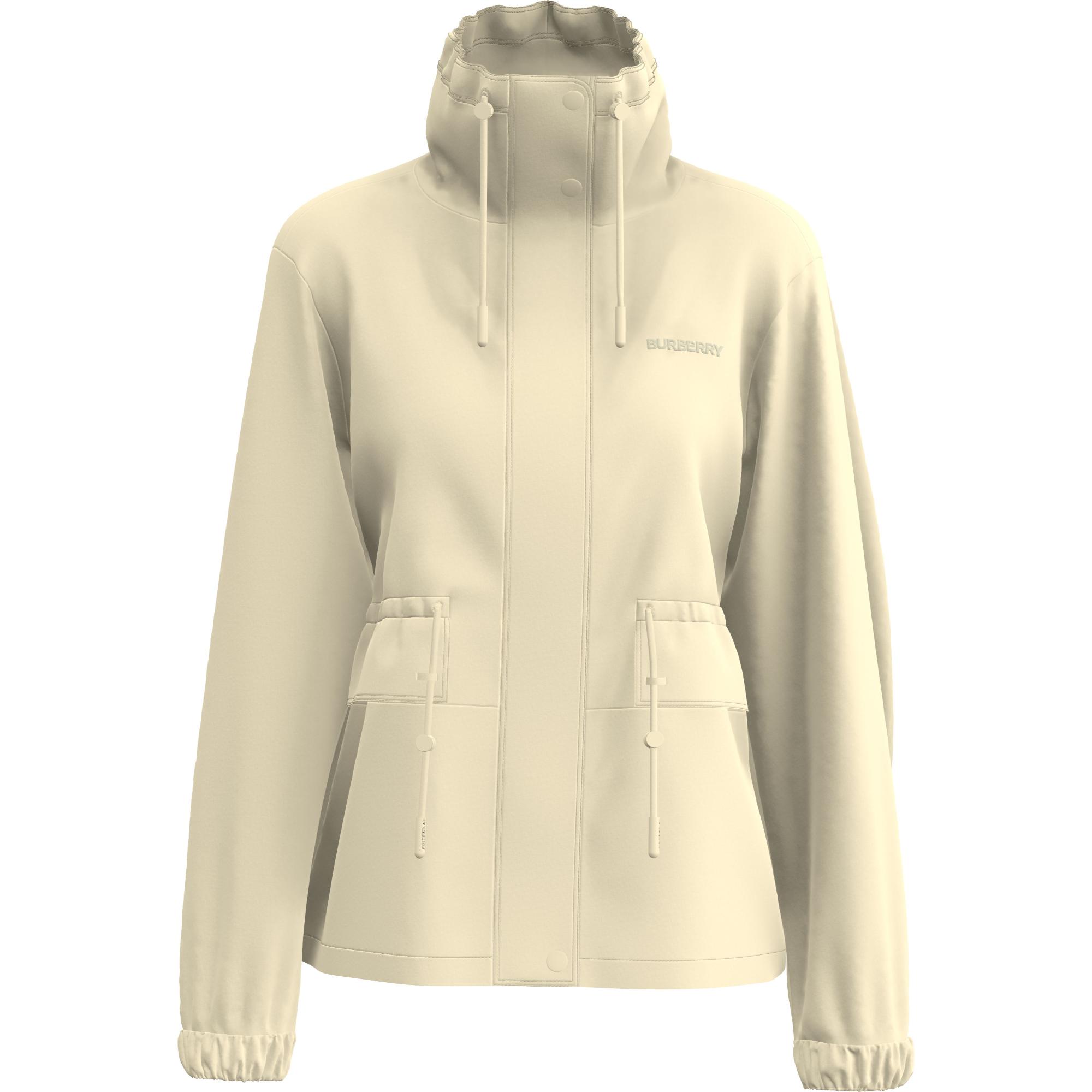 로고 디테일 트로피컬 개버딘 퍼넬넥 재킷