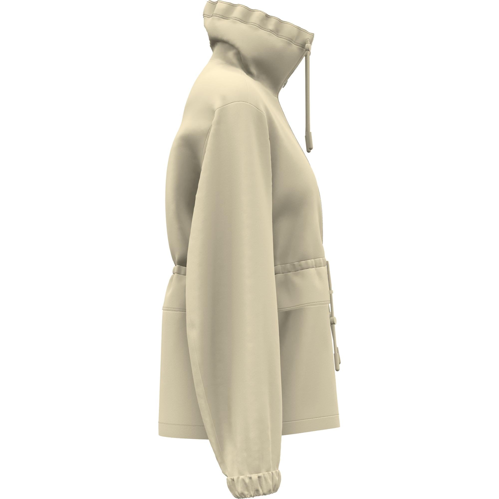 로고 디테일 트로피컬 개버딘 퍼넬넥 재킷