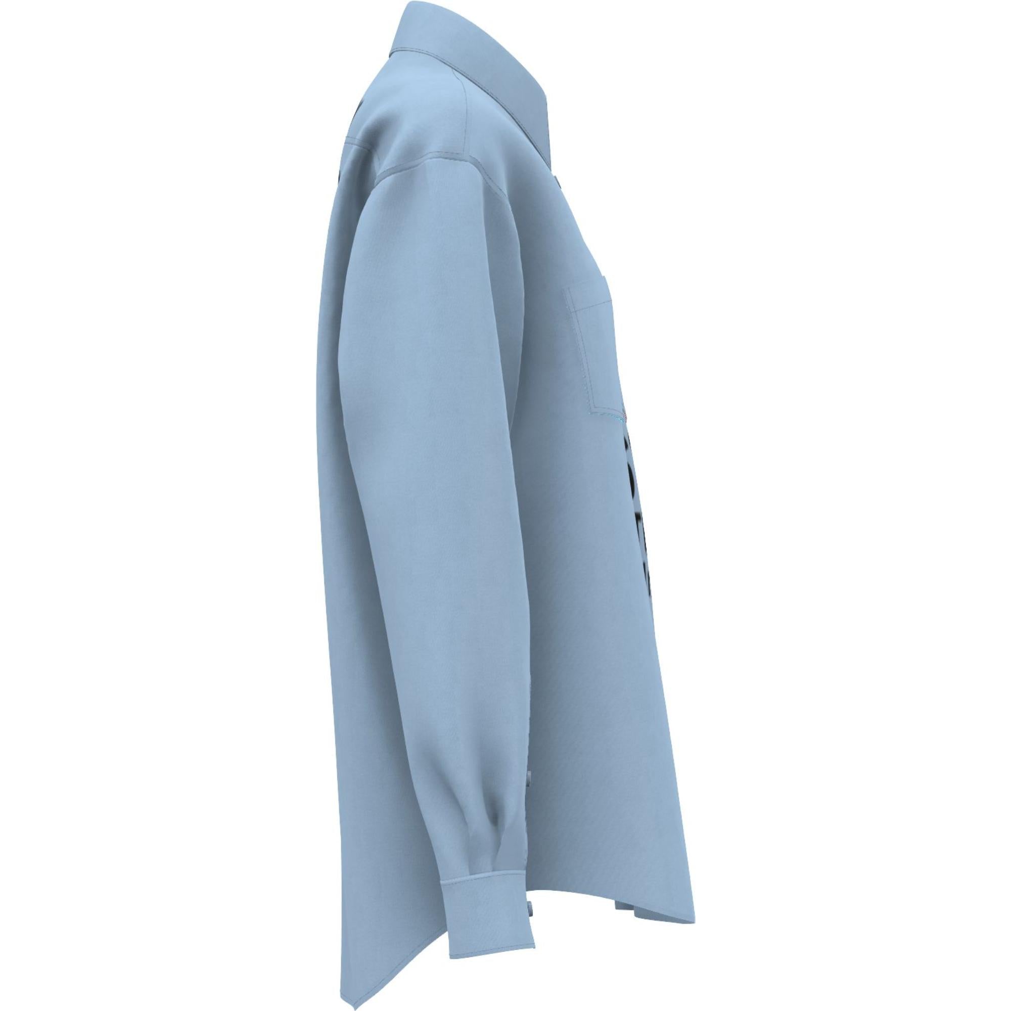 버튼 다운 칼라 호스페리 프린트 코튼 셔츠