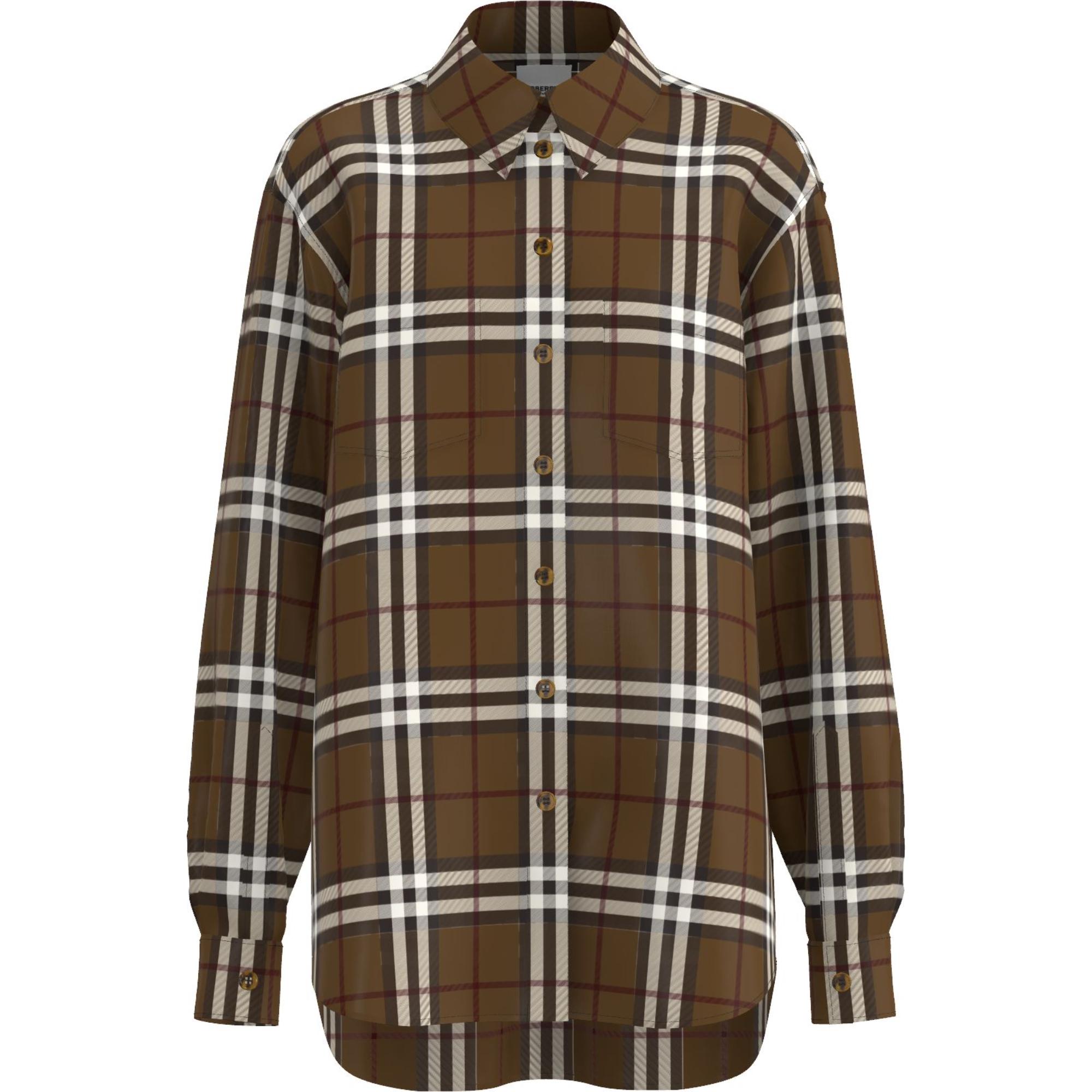 체크 코튼 플란넬 셔츠