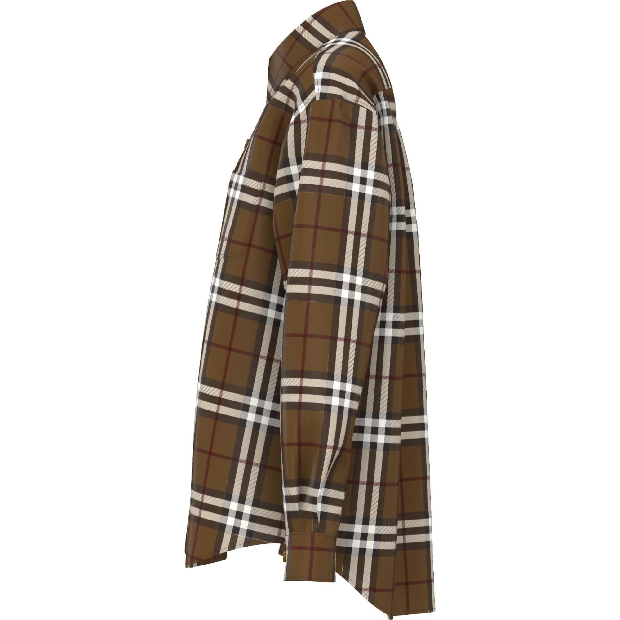 체크 코튼 플란넬 셔츠