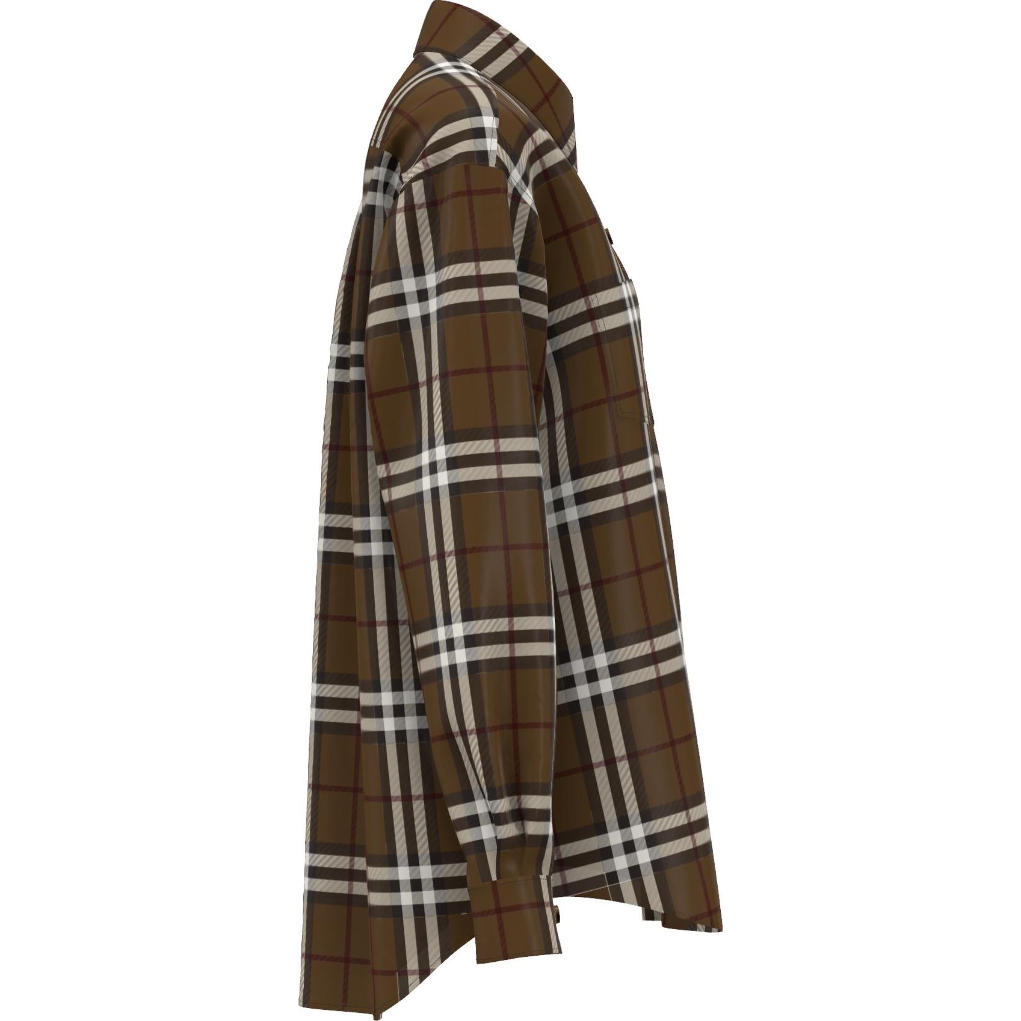 체크 코튼 플란넬 셔츠