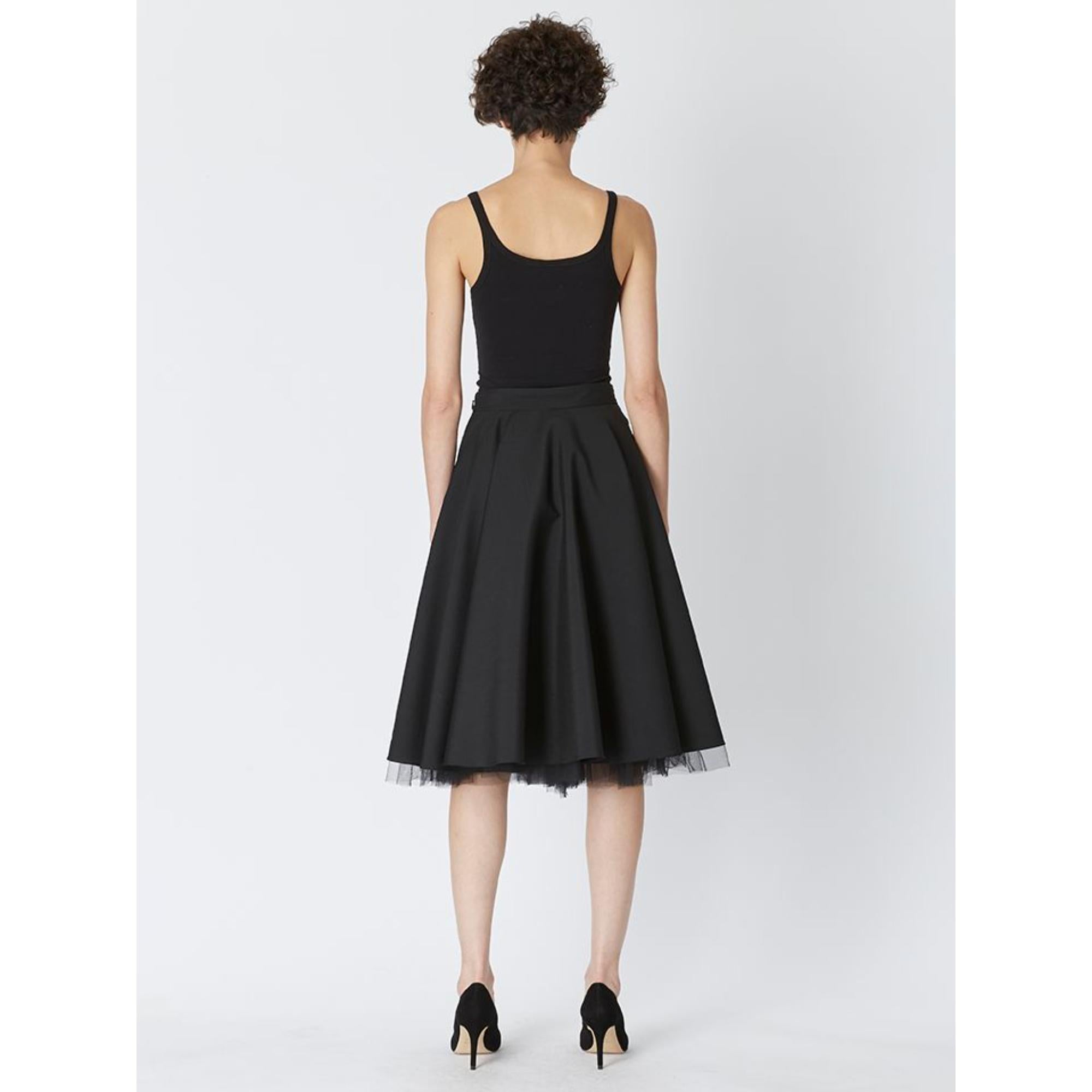 튤 라이닝 코튼 에이라인 스커트