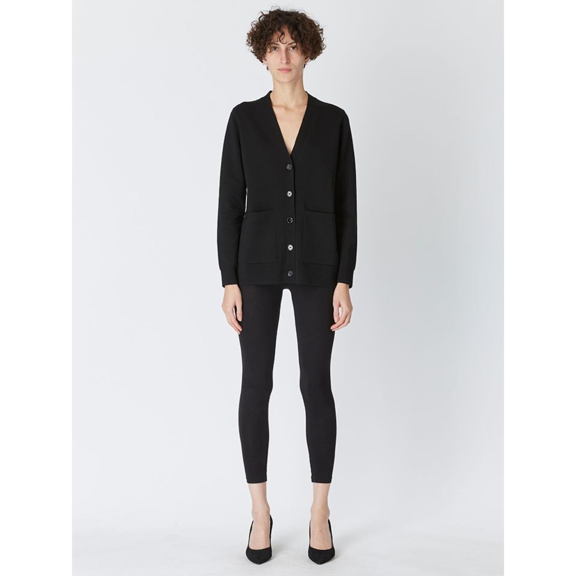 호스페리 스퀘어 울 블렌드 자카드 카디건