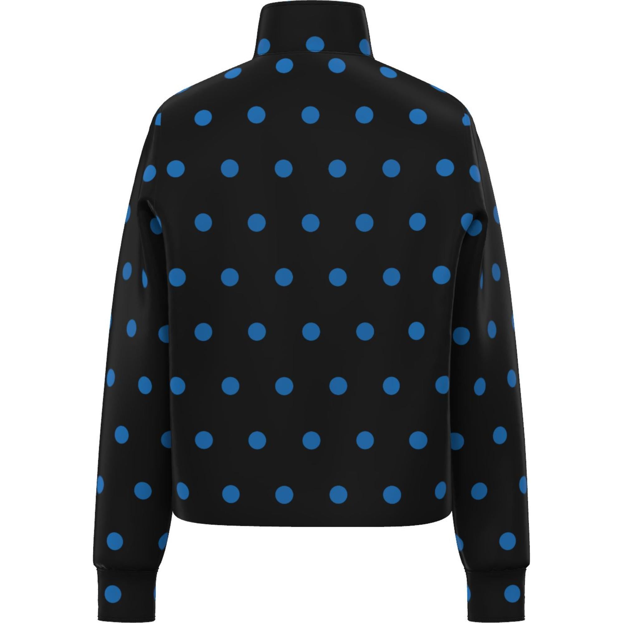 폴카 도트 나일론 자카드 퍼넬넥 재킷