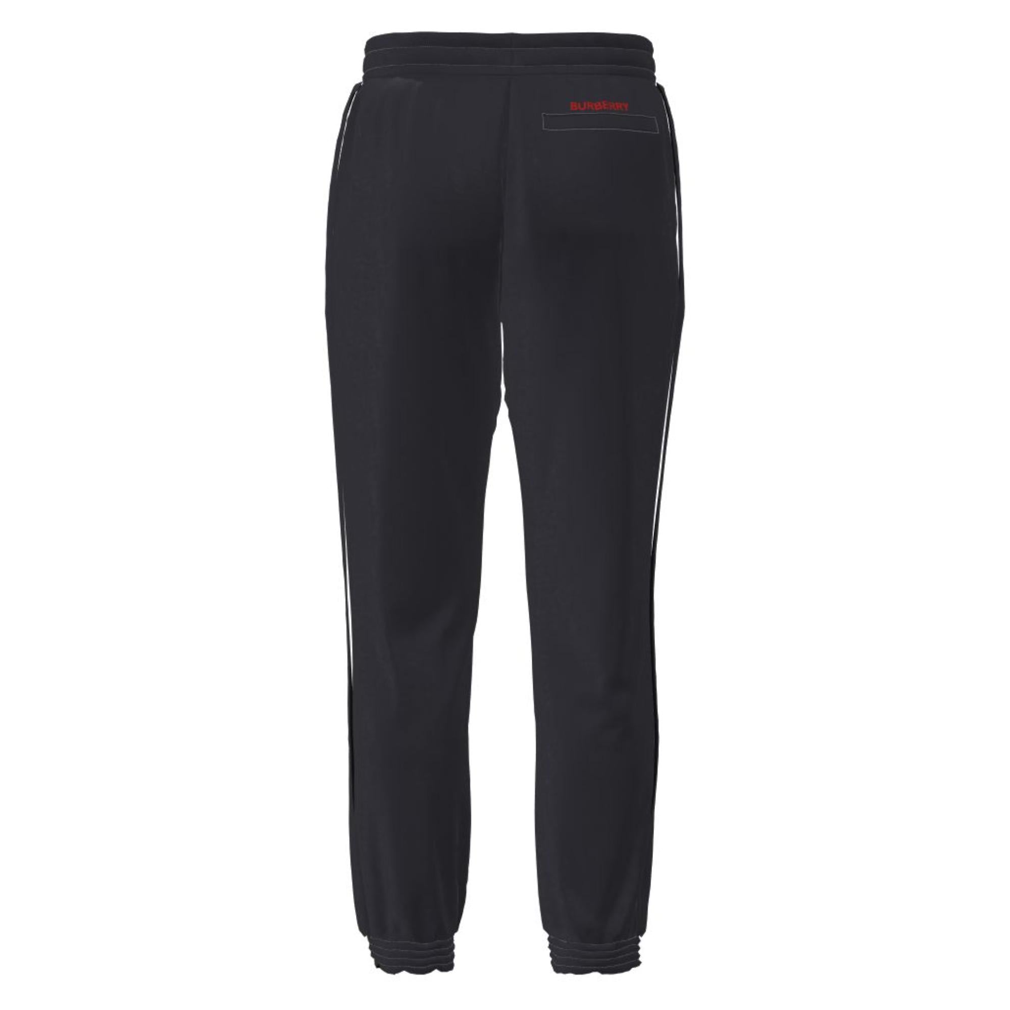 아이콘 스트라이프 디테일 코튼 조깅 팬츠