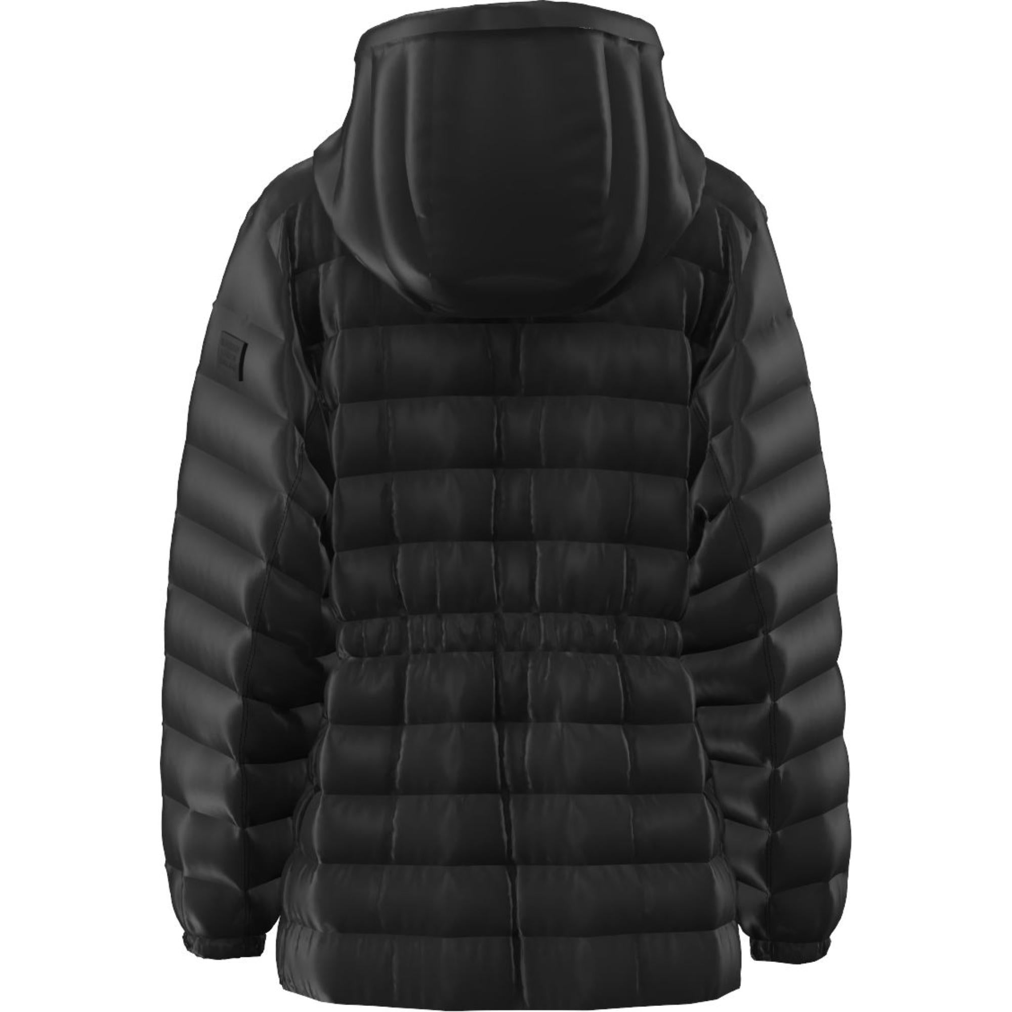 로고 아플리케 나일론 후드 퍼퍼 재킷