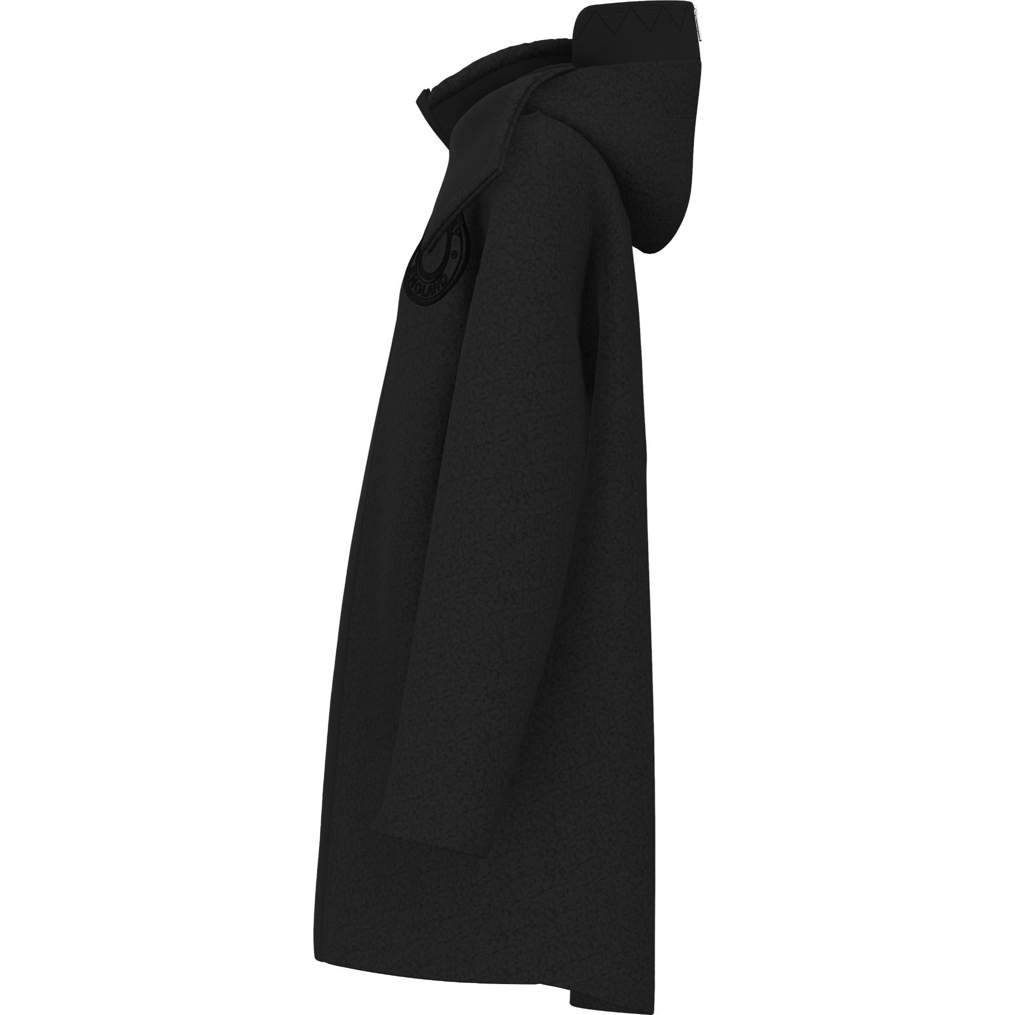 로고 그래픽 울 캐시미어 블렌드 플리스 코트