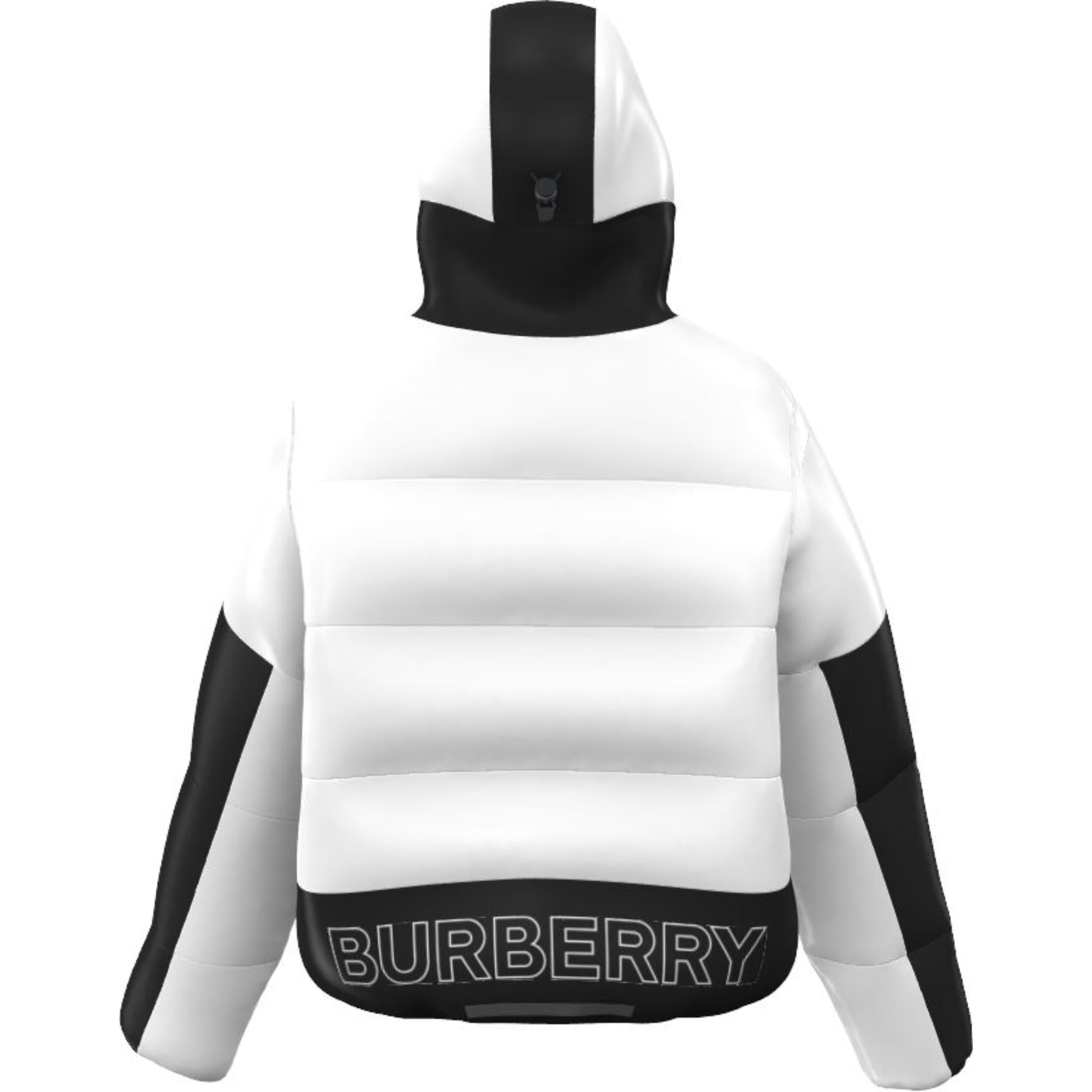 로고 프린트 나일론 오버사이즈 후드 퍼퍼 재킷