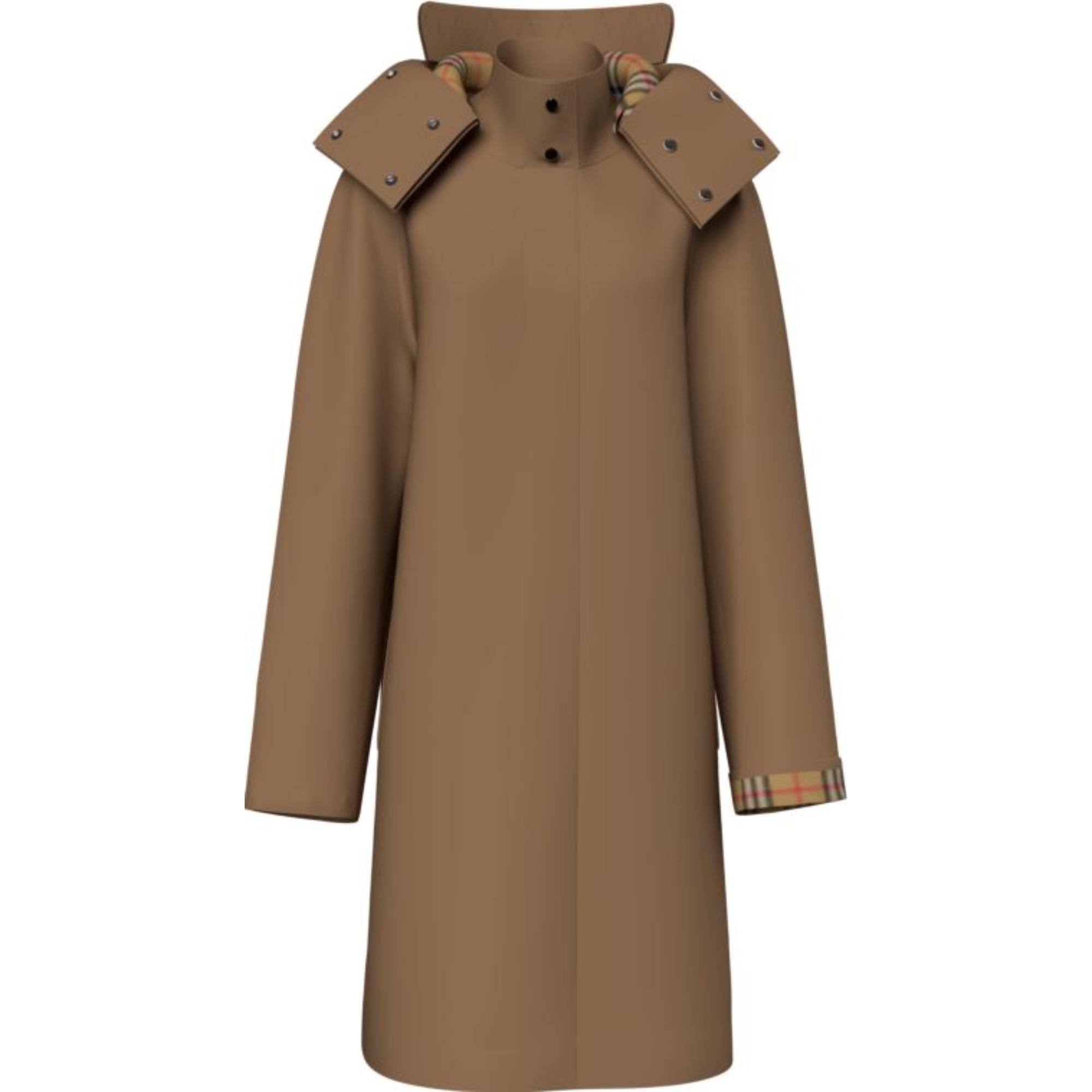 디태처블 후드 카 코트