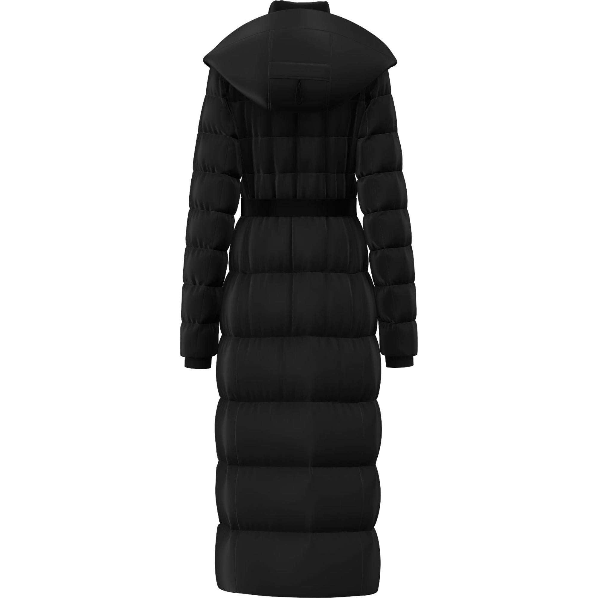 컨트라스트 후드 나일론 퍼퍼 코트