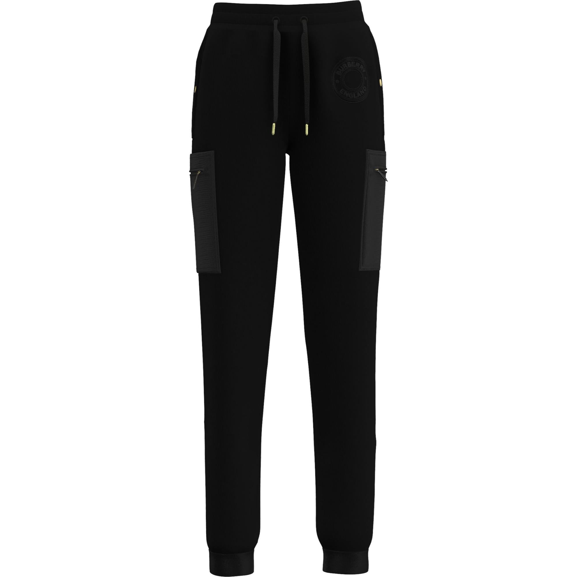 로고 그래픽 코튼 저지 조깅 팬츠