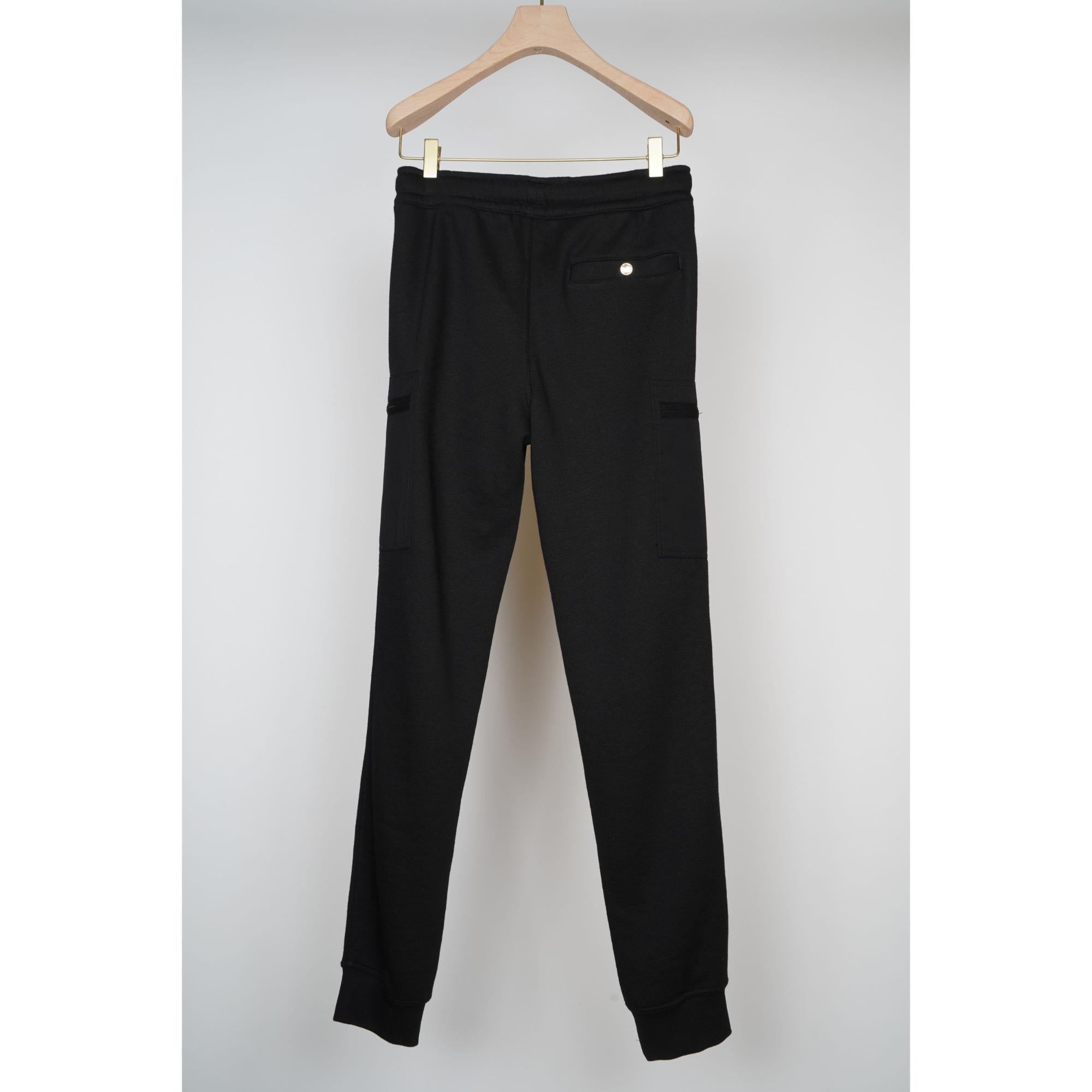 로고 그래픽 코튼 저지 조깅 팬츠