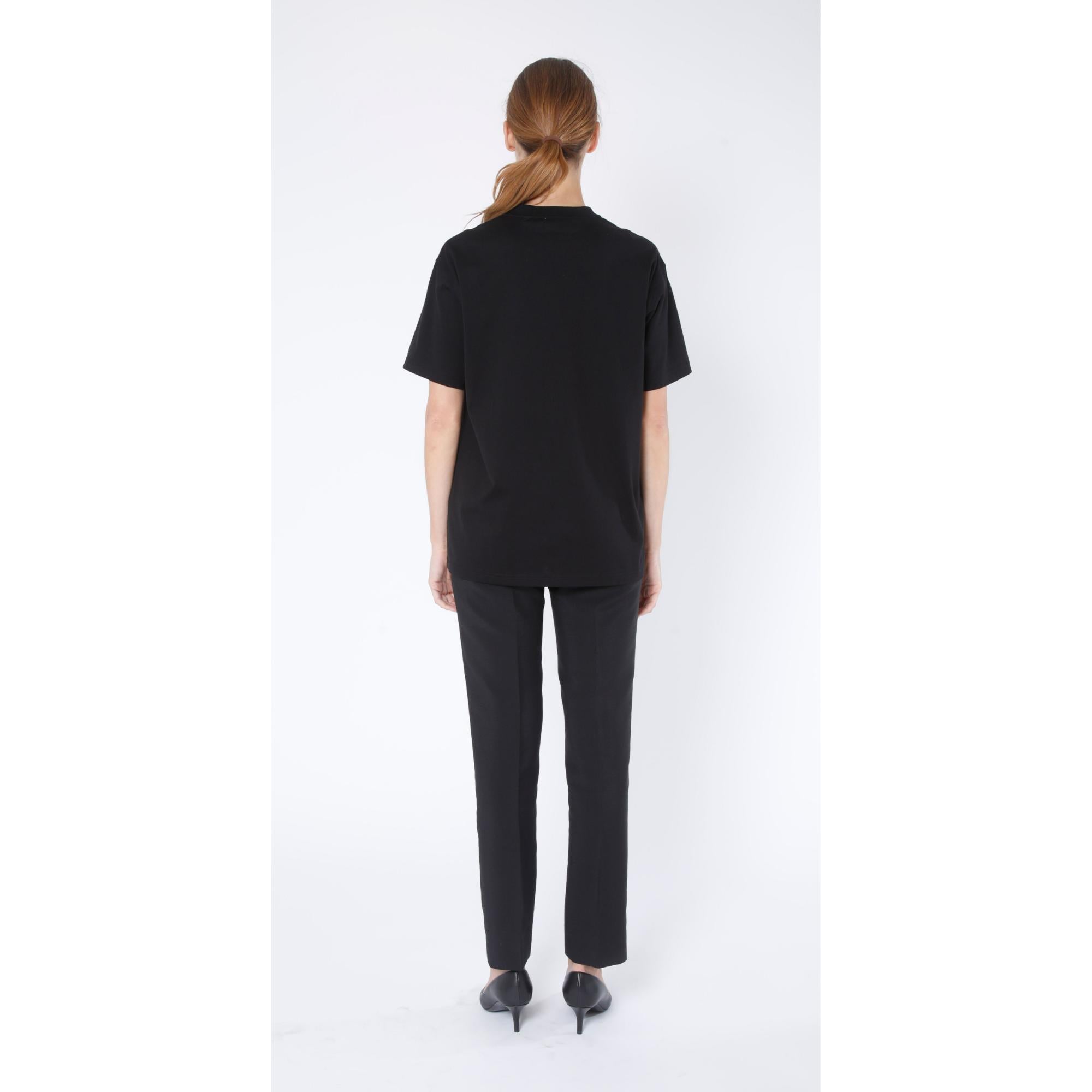 로고 프린트 코튼 오버사이즈 티셔츠