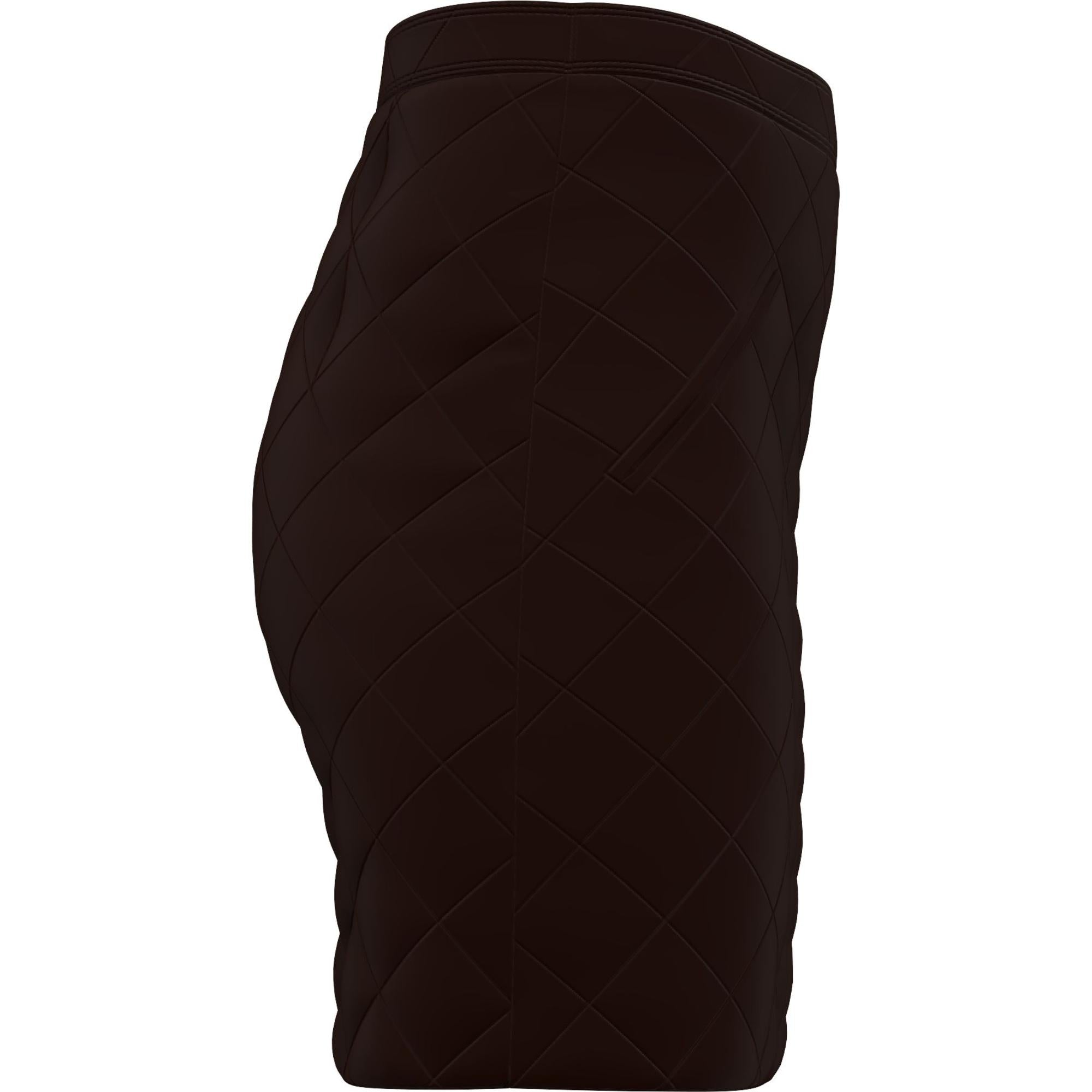 다이아몬드 퀼팅 왁싱 코튼 미니 스커트