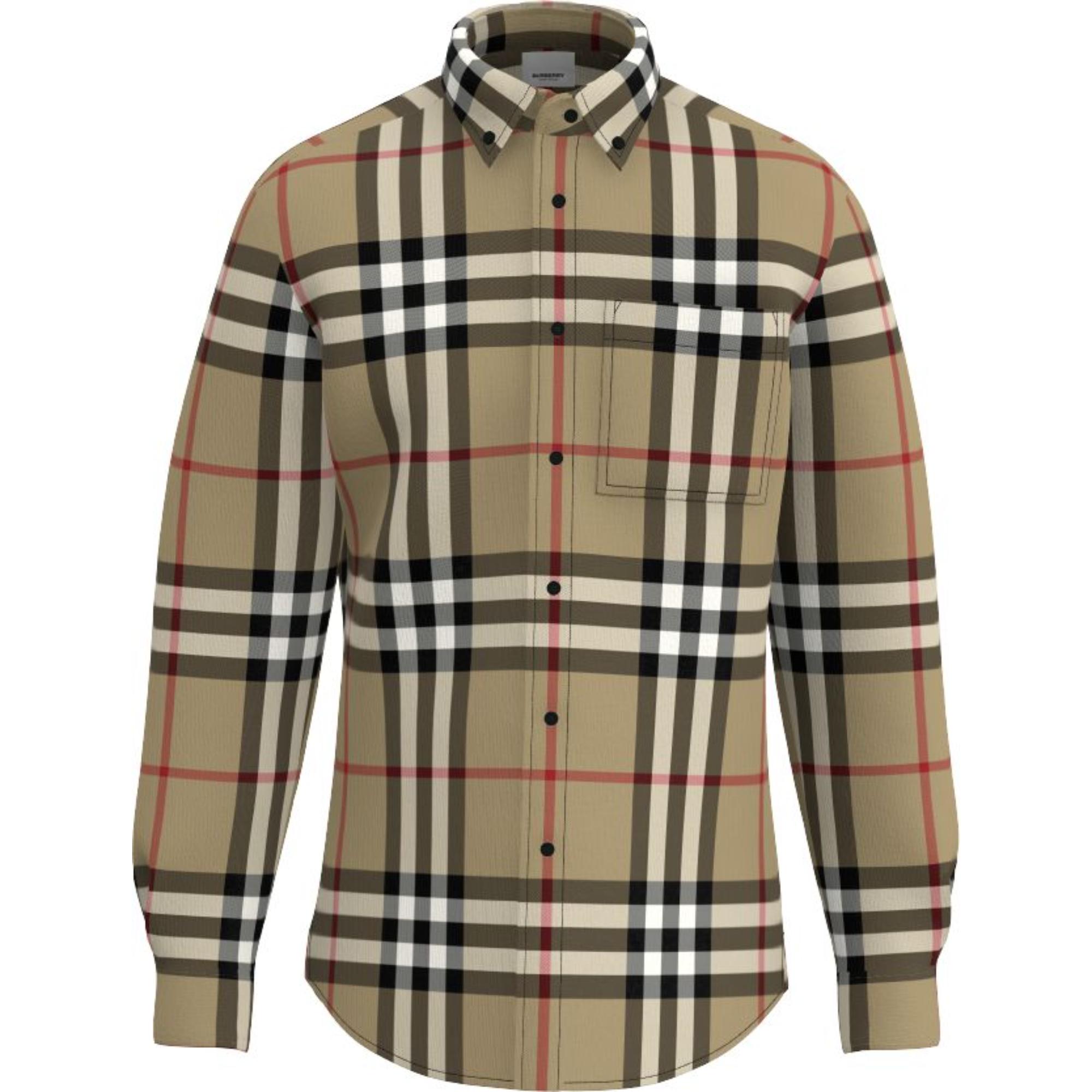 체크 코튼 플란넬 셔츠