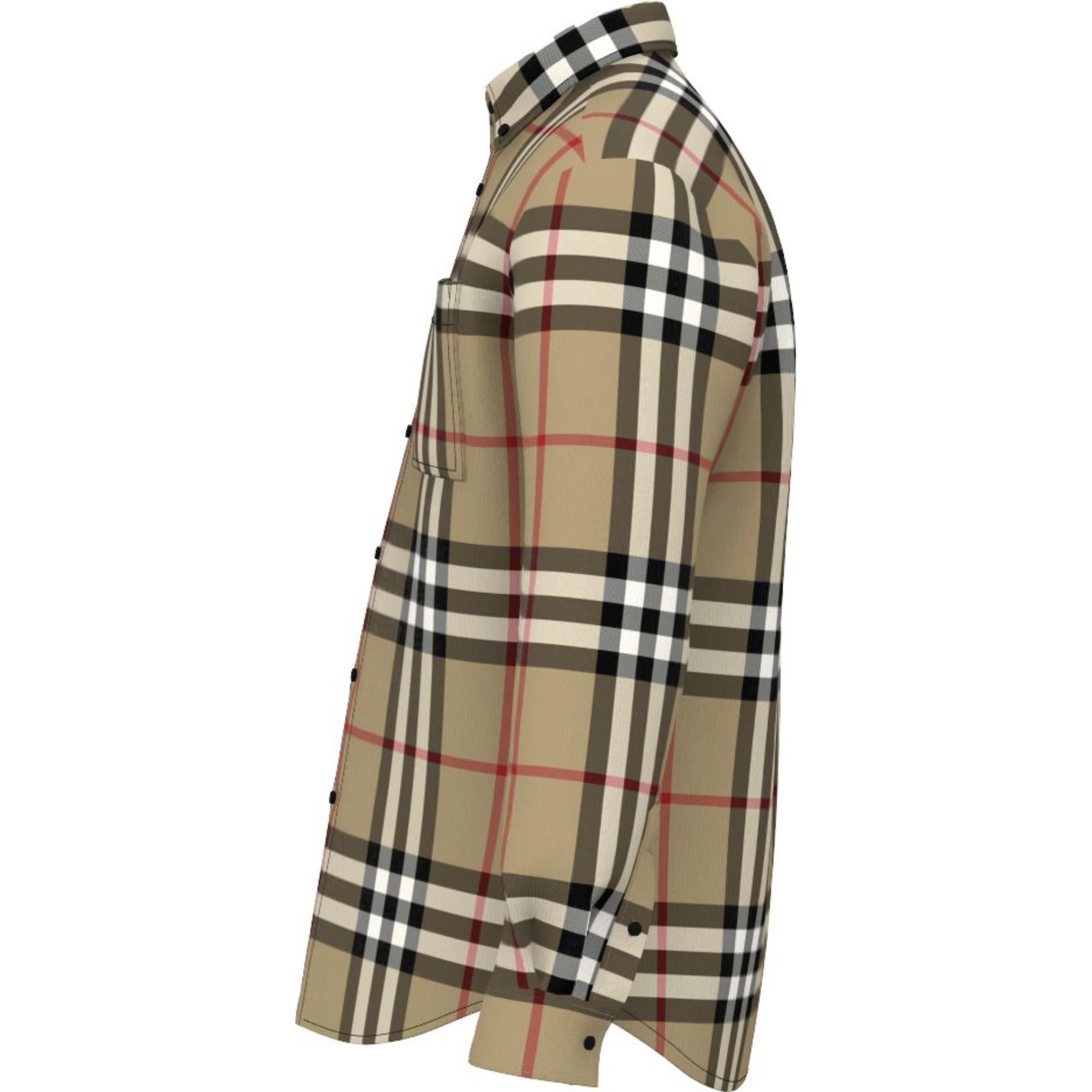 체크 코튼 플란넬 셔츠