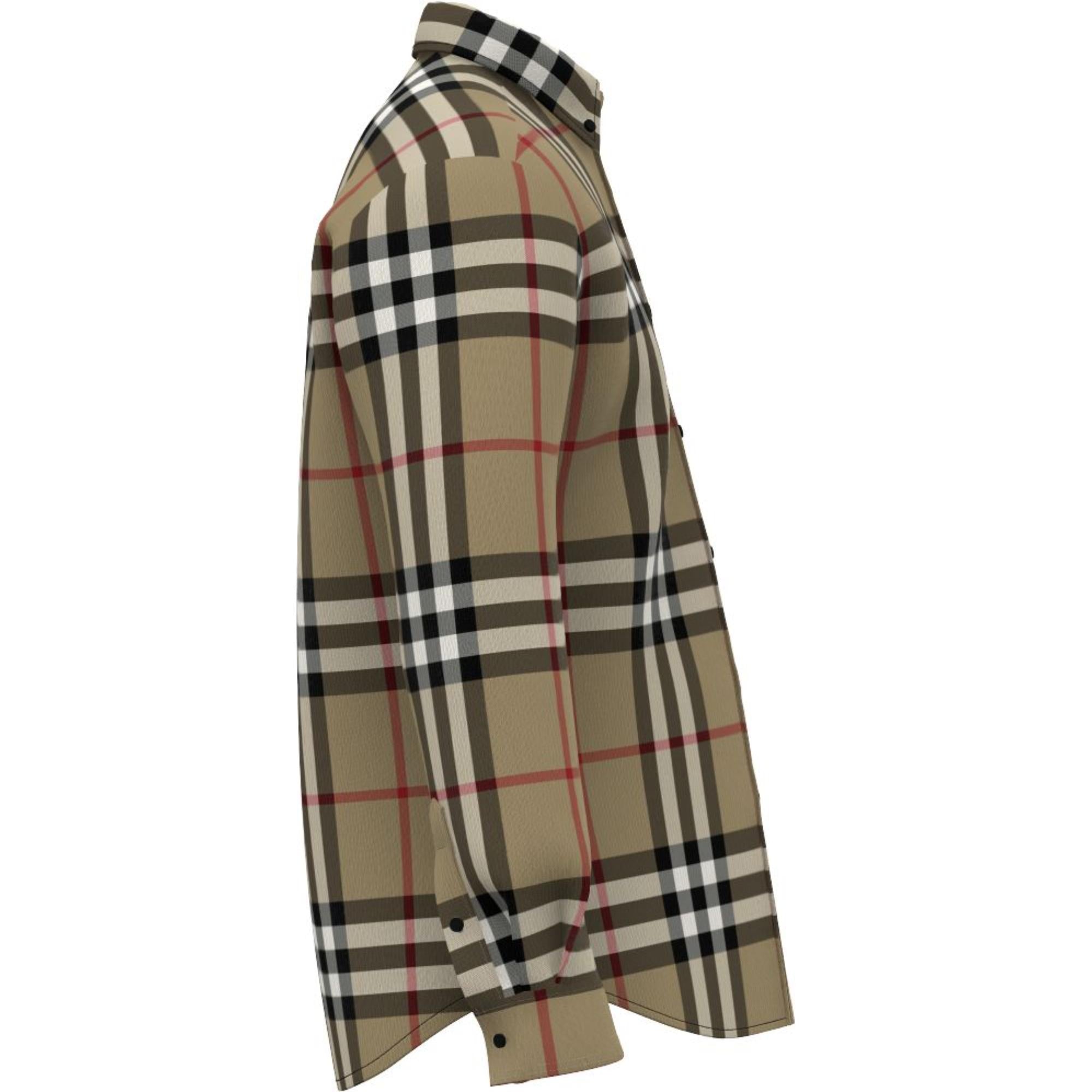 체크 코튼 플란넬 셔츠