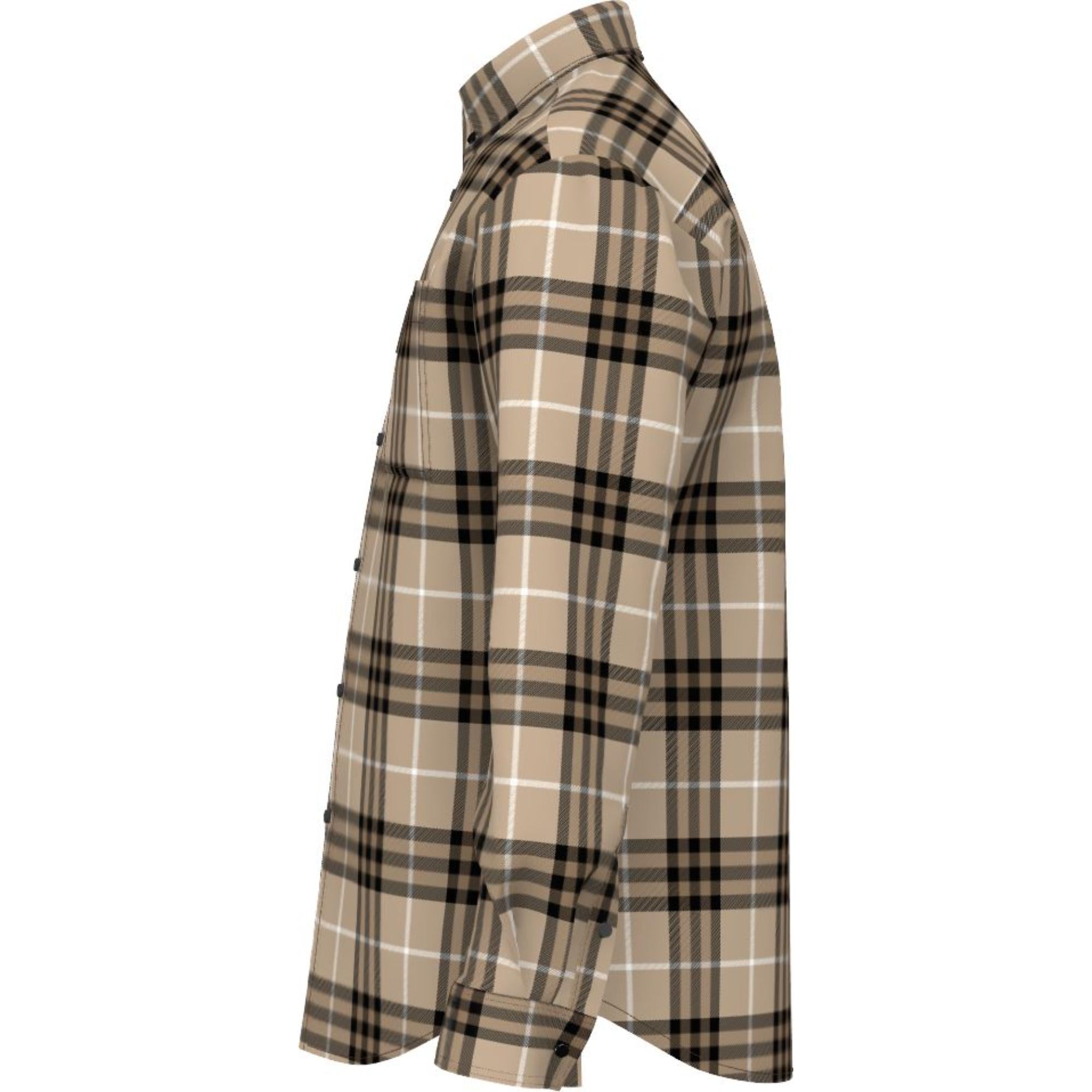 버튼 다운 칼라 체크 코튼 셔츠