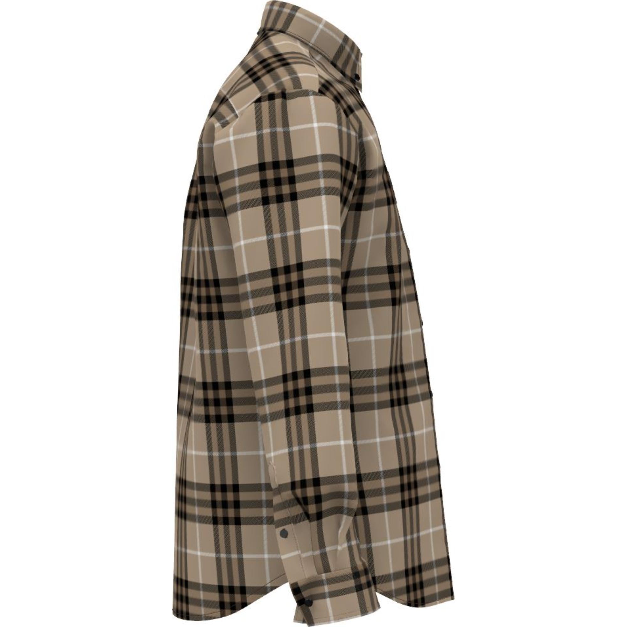 버튼 다운 칼라 체크 코튼 셔츠