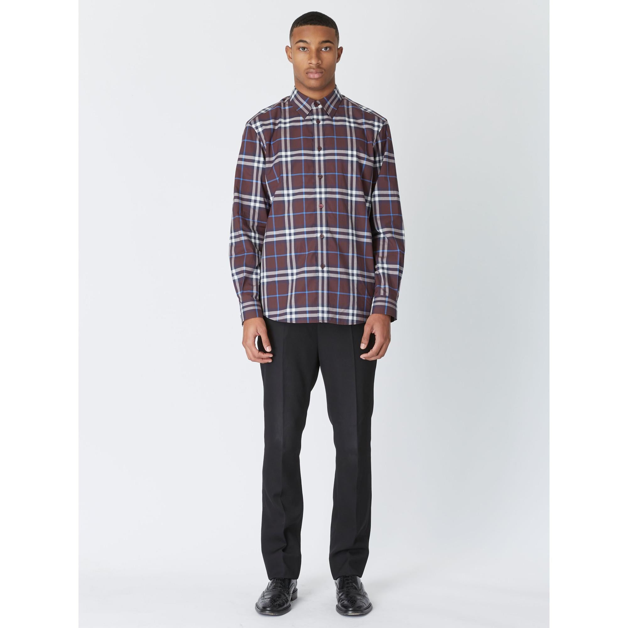 체크 코튼 셔츠