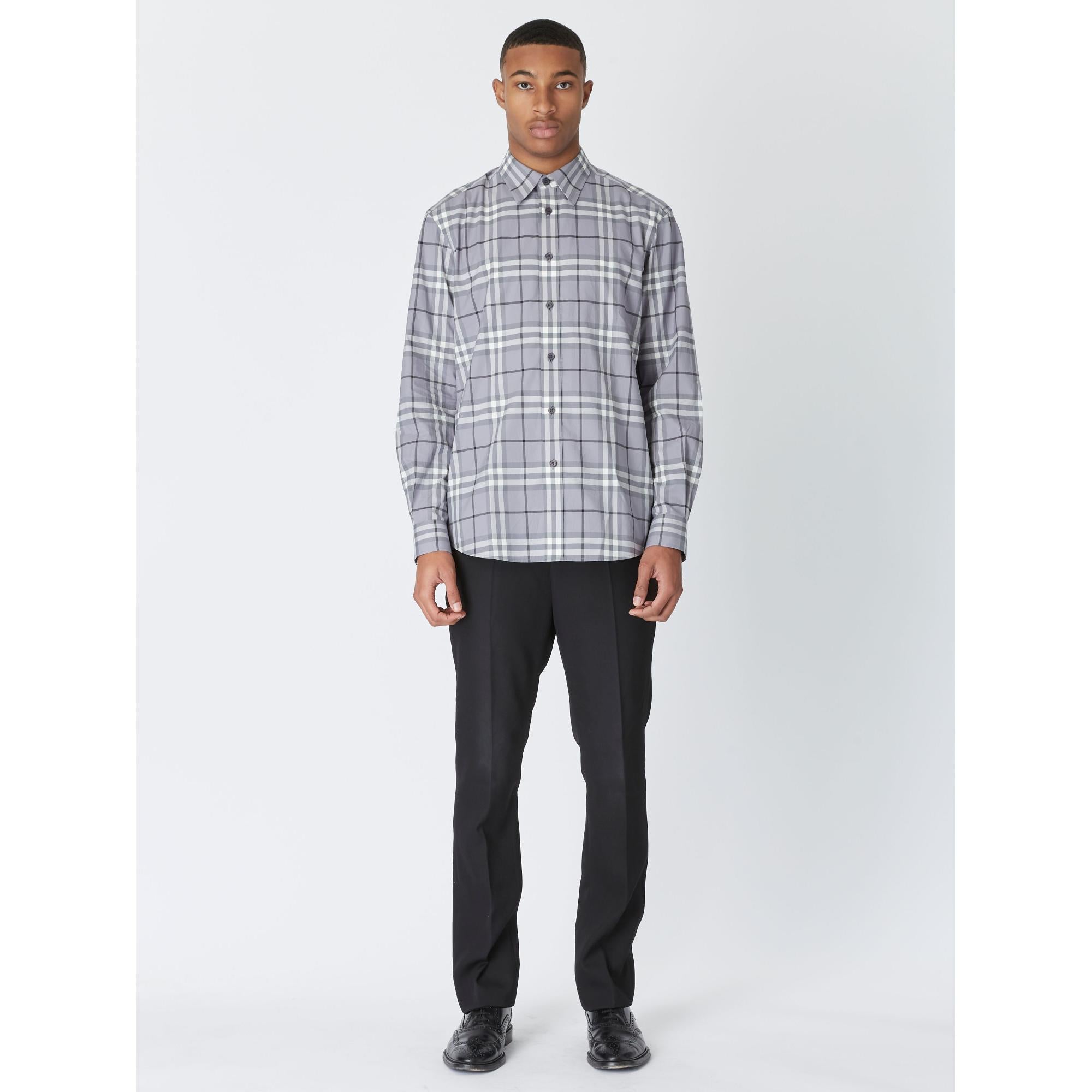 체크 코튼 셔츠