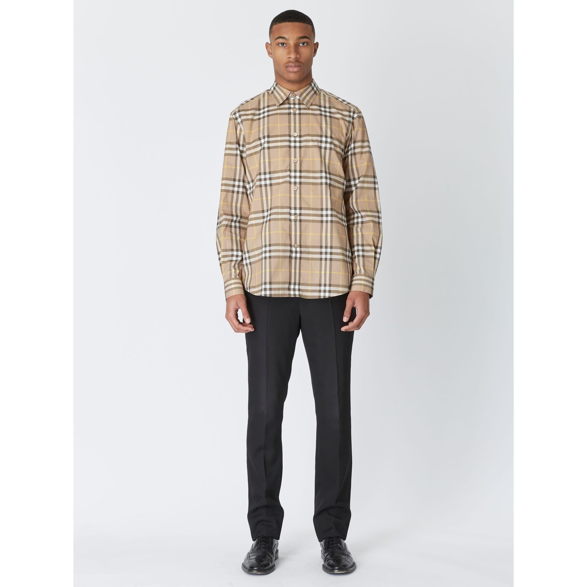 체크 코튼 셔츠