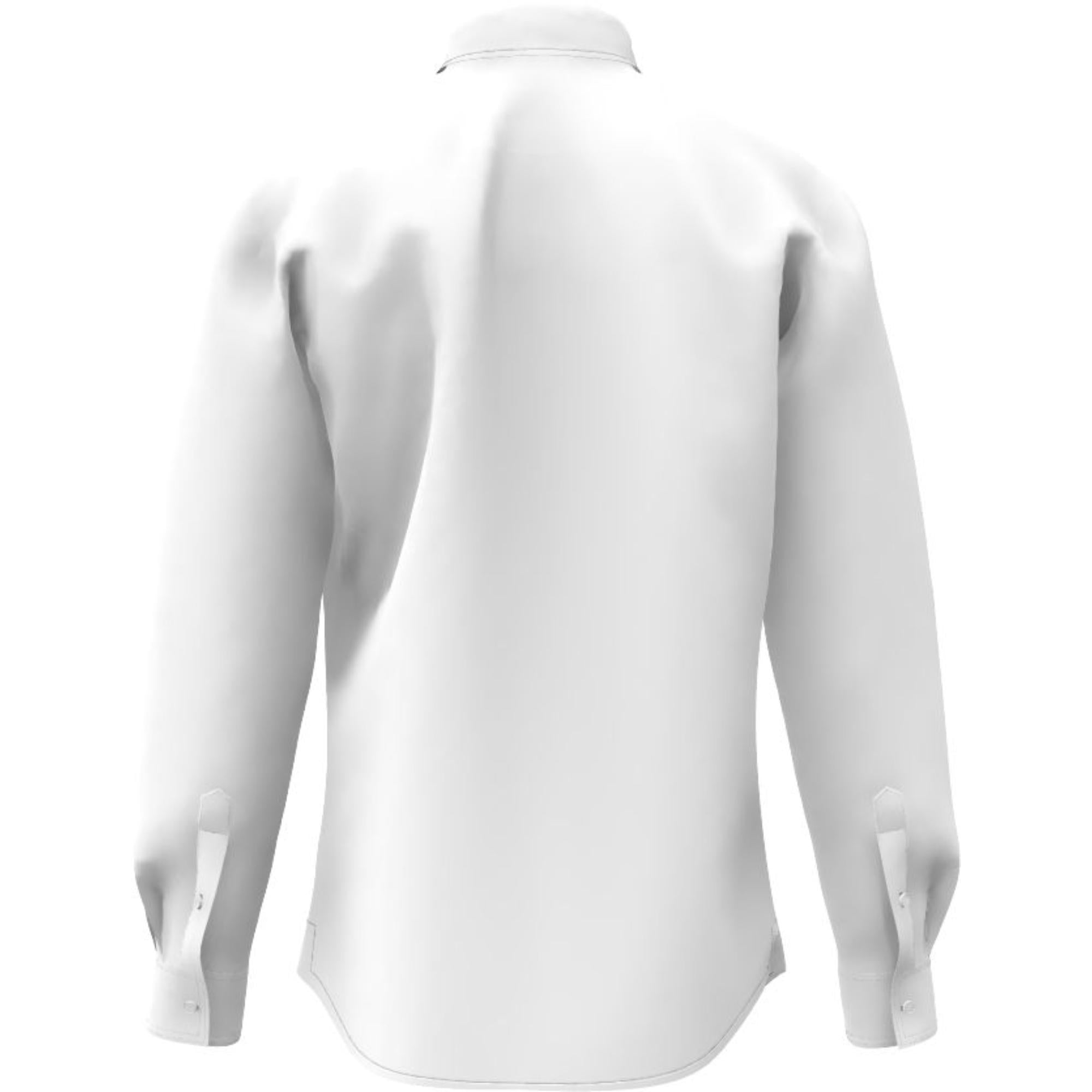 엠브로이더리 오크 리프 크레스트 스트레치 코튼 셔츠