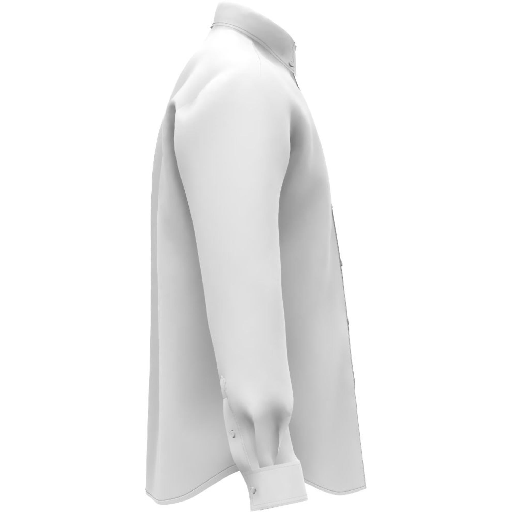 엠브로이더리 오크 리프 크레스트 스트레치 코튼 셔츠