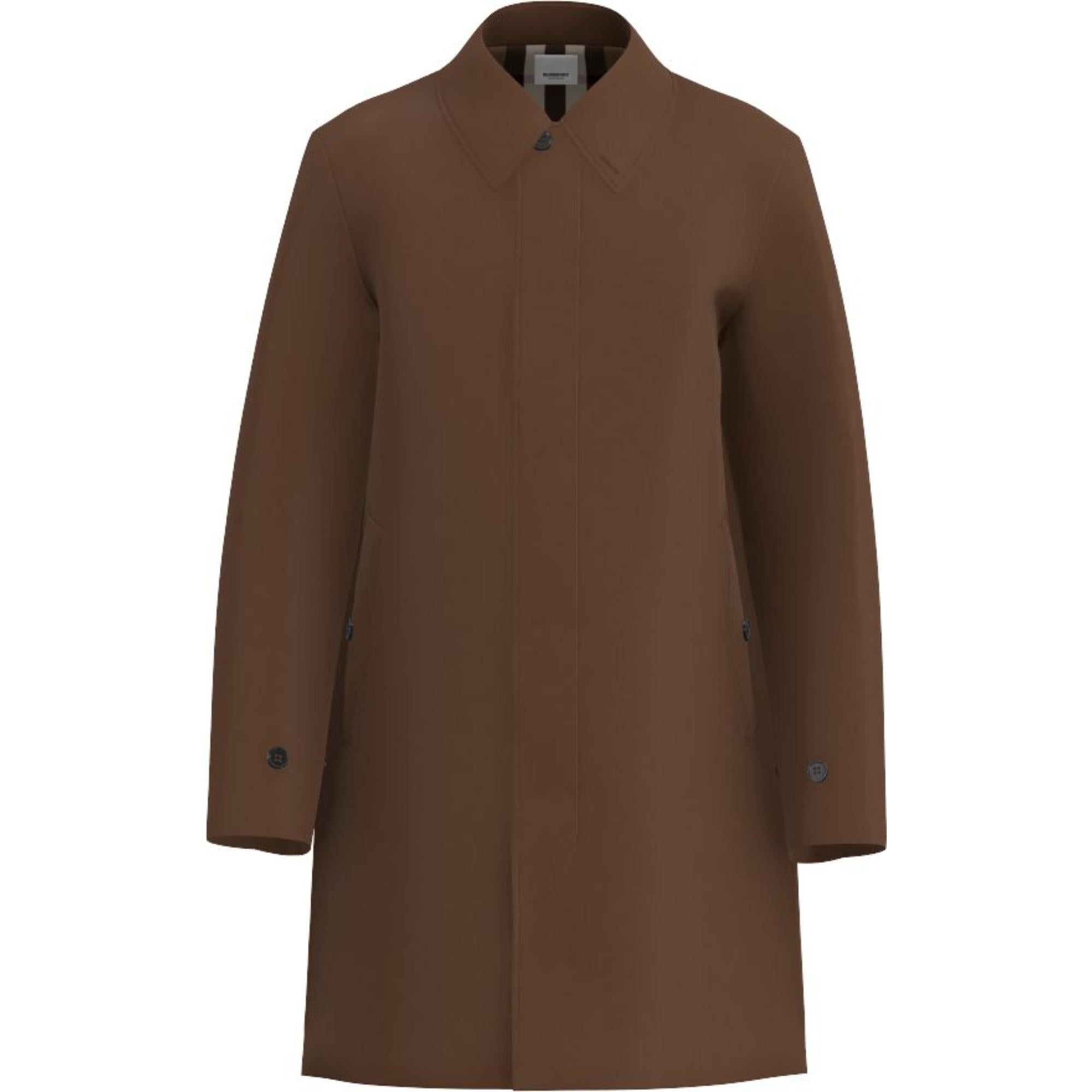 엠브로이더리 오크 리프 크레스트 코튼 개버딘 카 코트