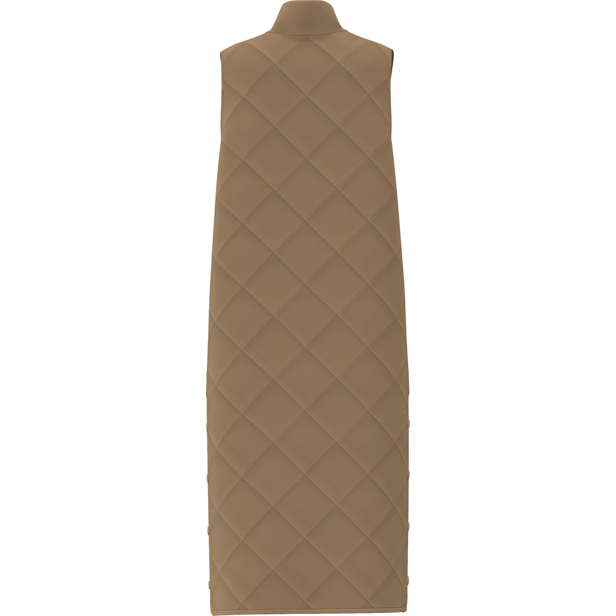 다이아몬드 퀼팅 코튼 개버딘 질레